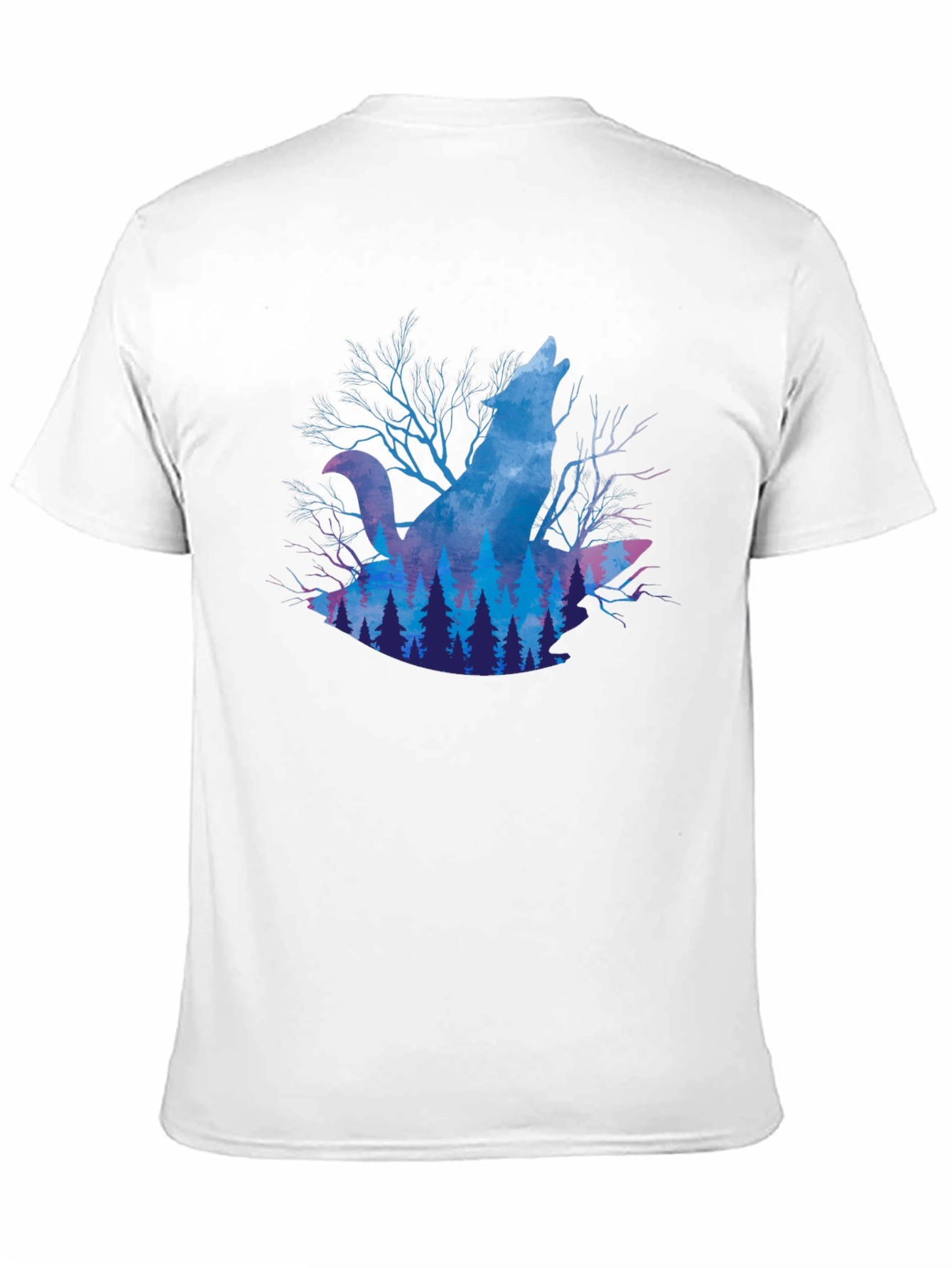 Wolf Howl Forest Graphic T-Shirt