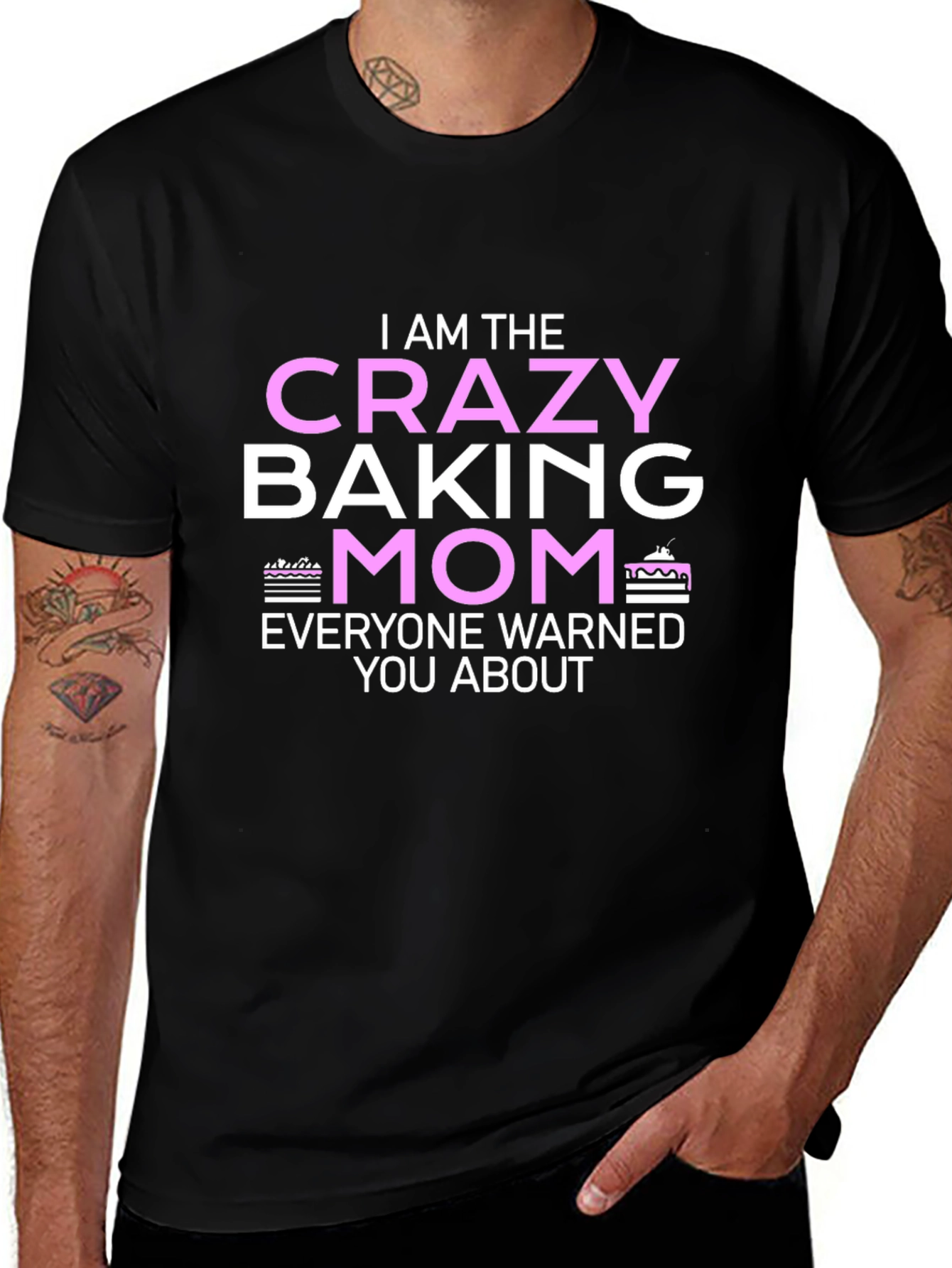 Crazy Baking Mom T-Shirt - Novelty Graphic Tee