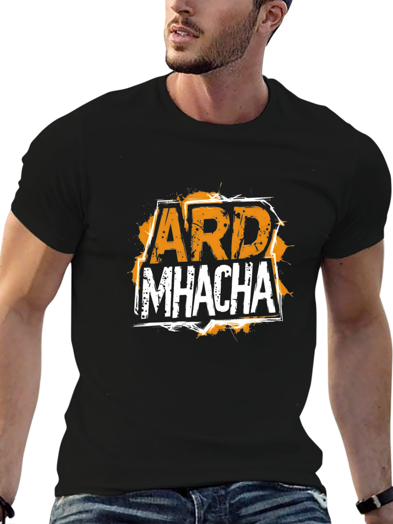 ARD MHACHA Graphic T-Shirt - Black Cotton Tee