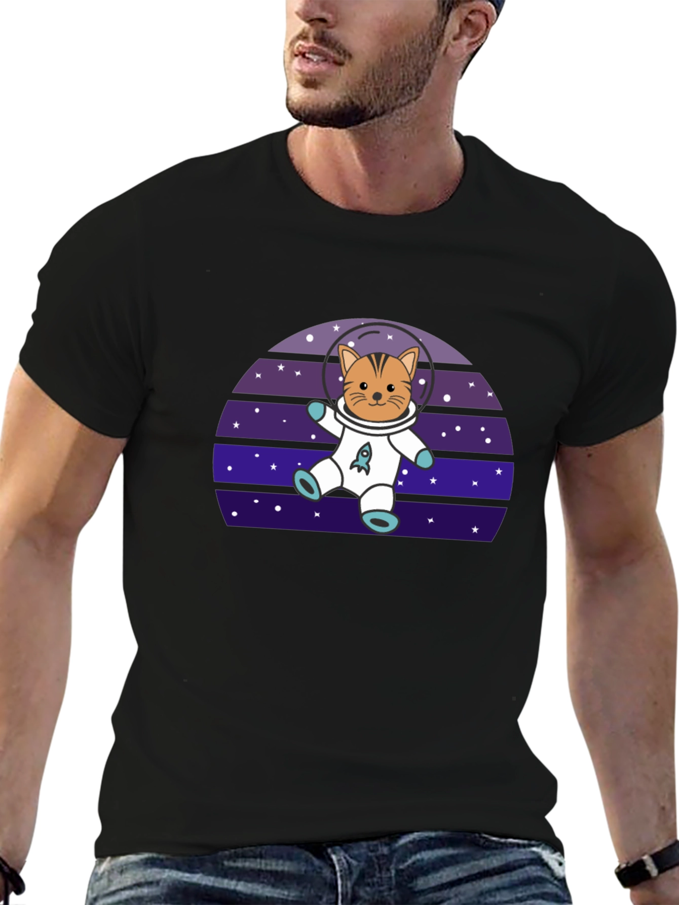 Astronaut Cat T-Shirt - Space Kitten Tee