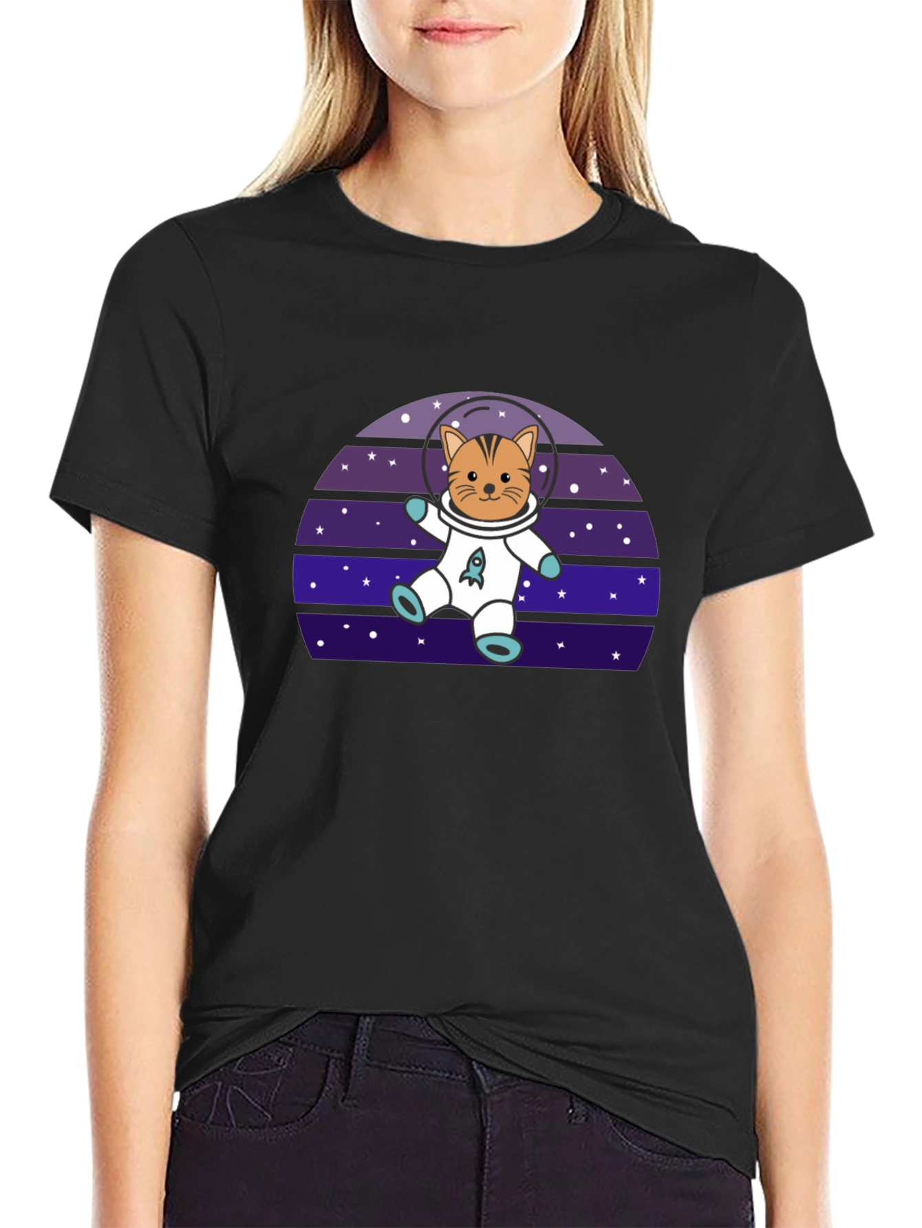 Astronaut Cat T-Shirt - Space Kitten Tee