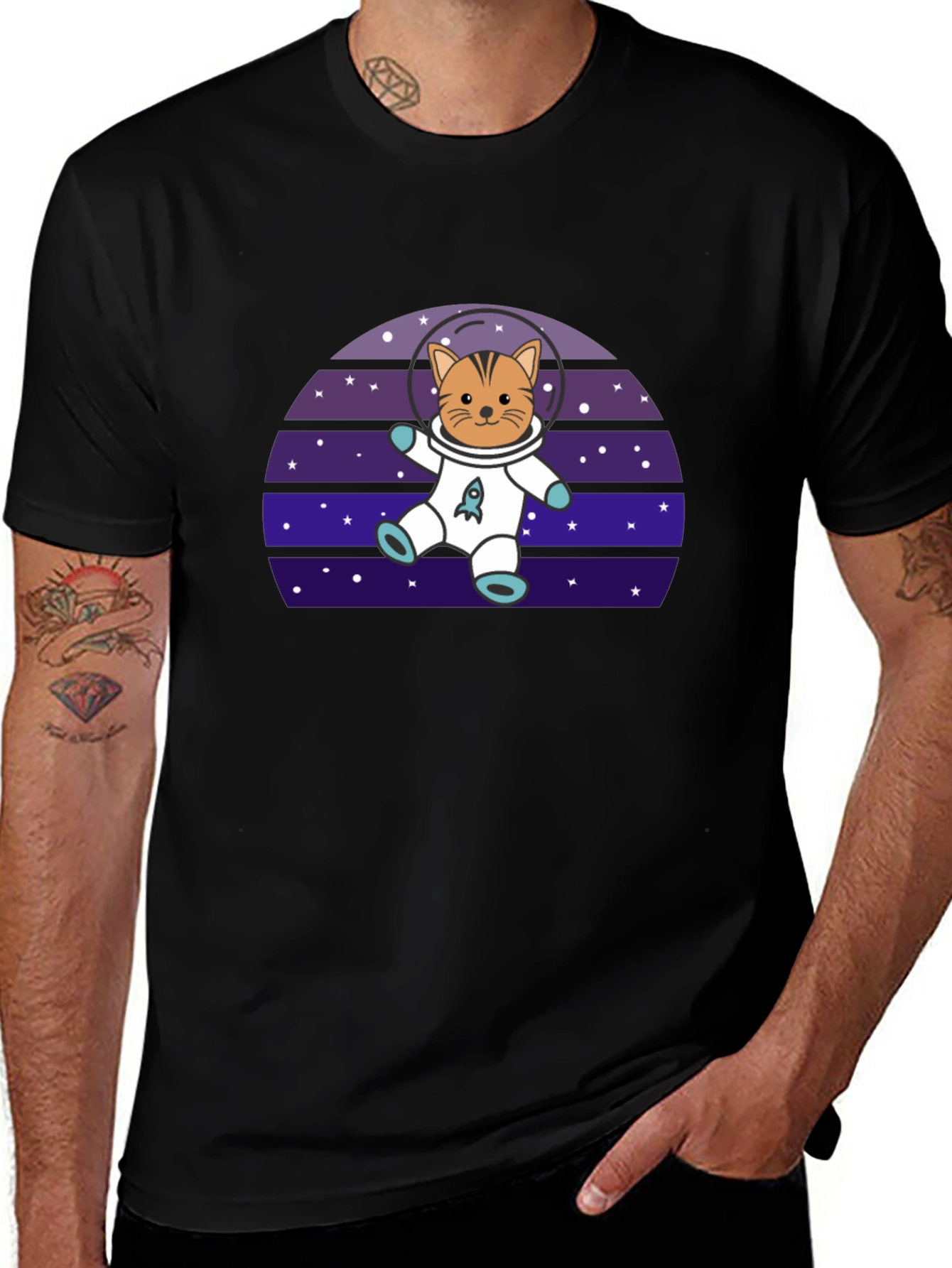 Astronaut Cat T-Shirt - Space Kitten Tee