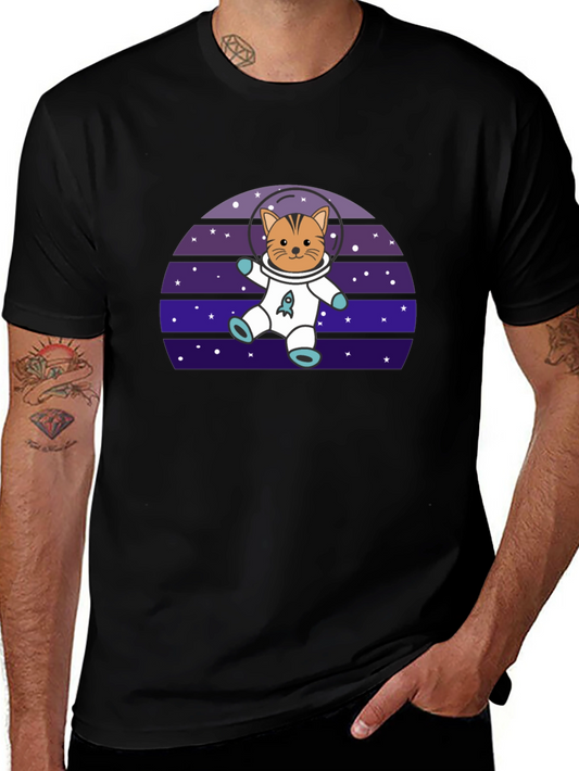 Astronaut Cat T-Shirt - Space Kitten Tee