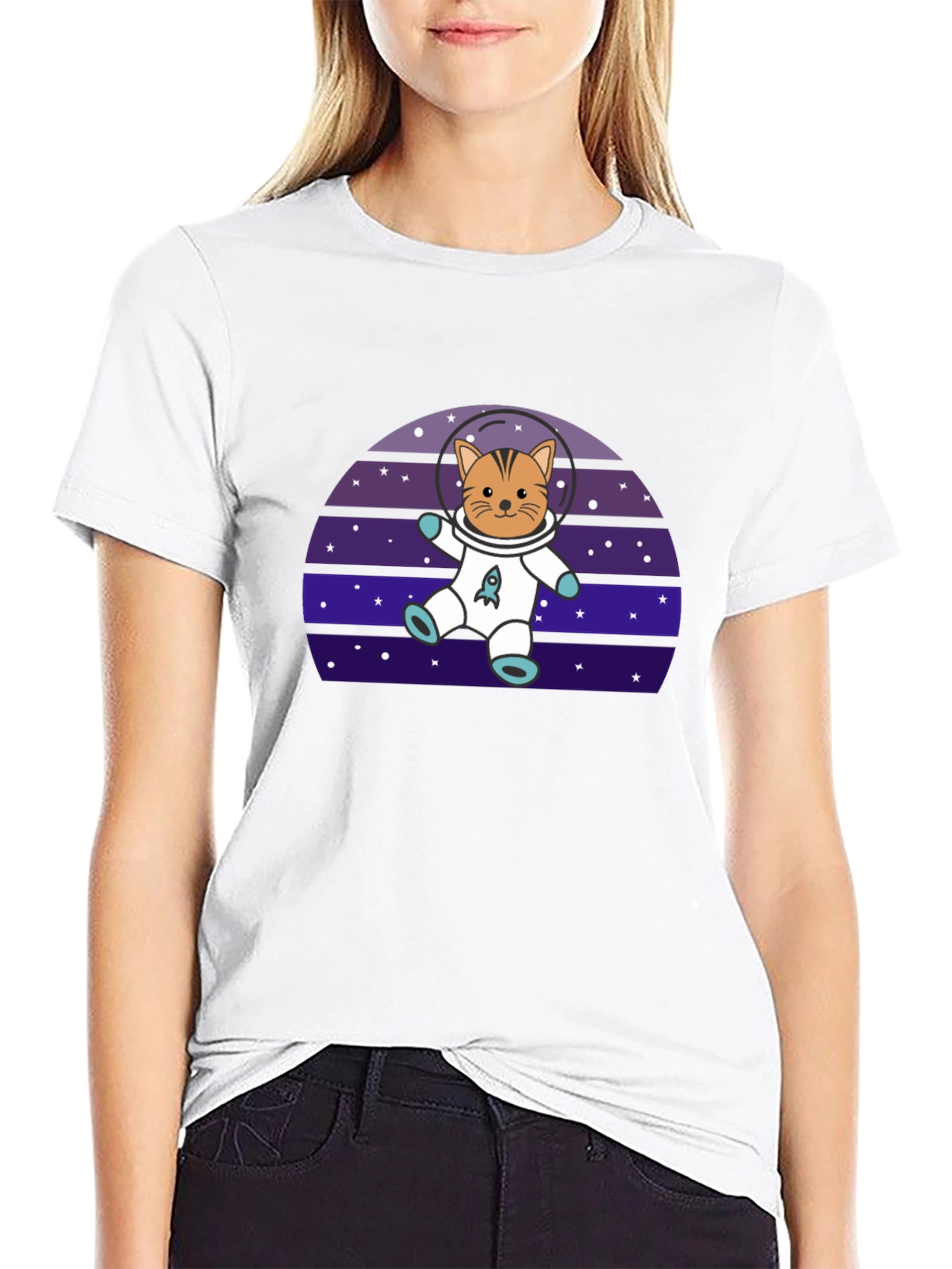 Astronaut Cat T-Shirt - Space Kitten Tee