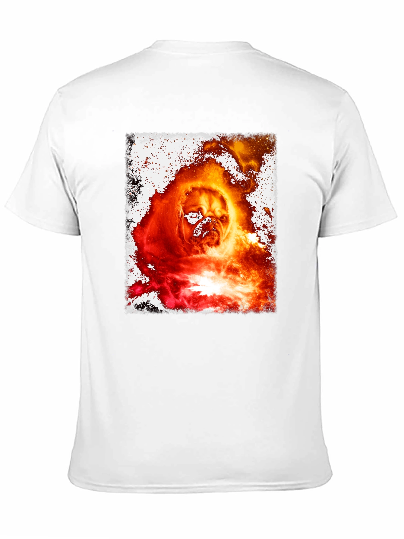 Fiery Pug Graphic Tee - Unique Dog Lover Shirt