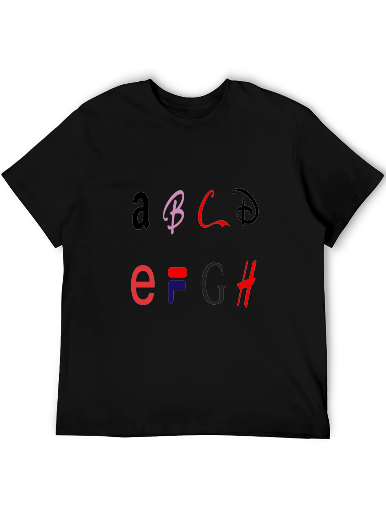 Alphabet Logo Graphic T-Shirt - Stylish Casual Tee