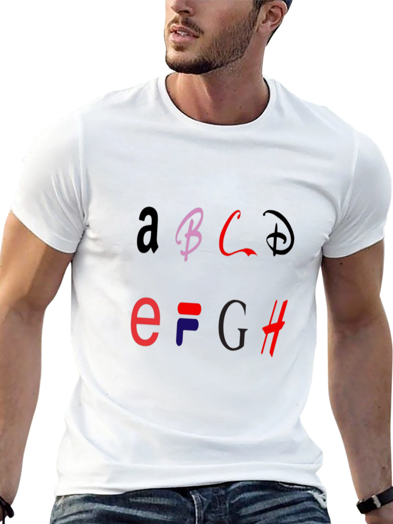 Alphabet Logo Graphic T-Shirt - Stylish Casual Tee