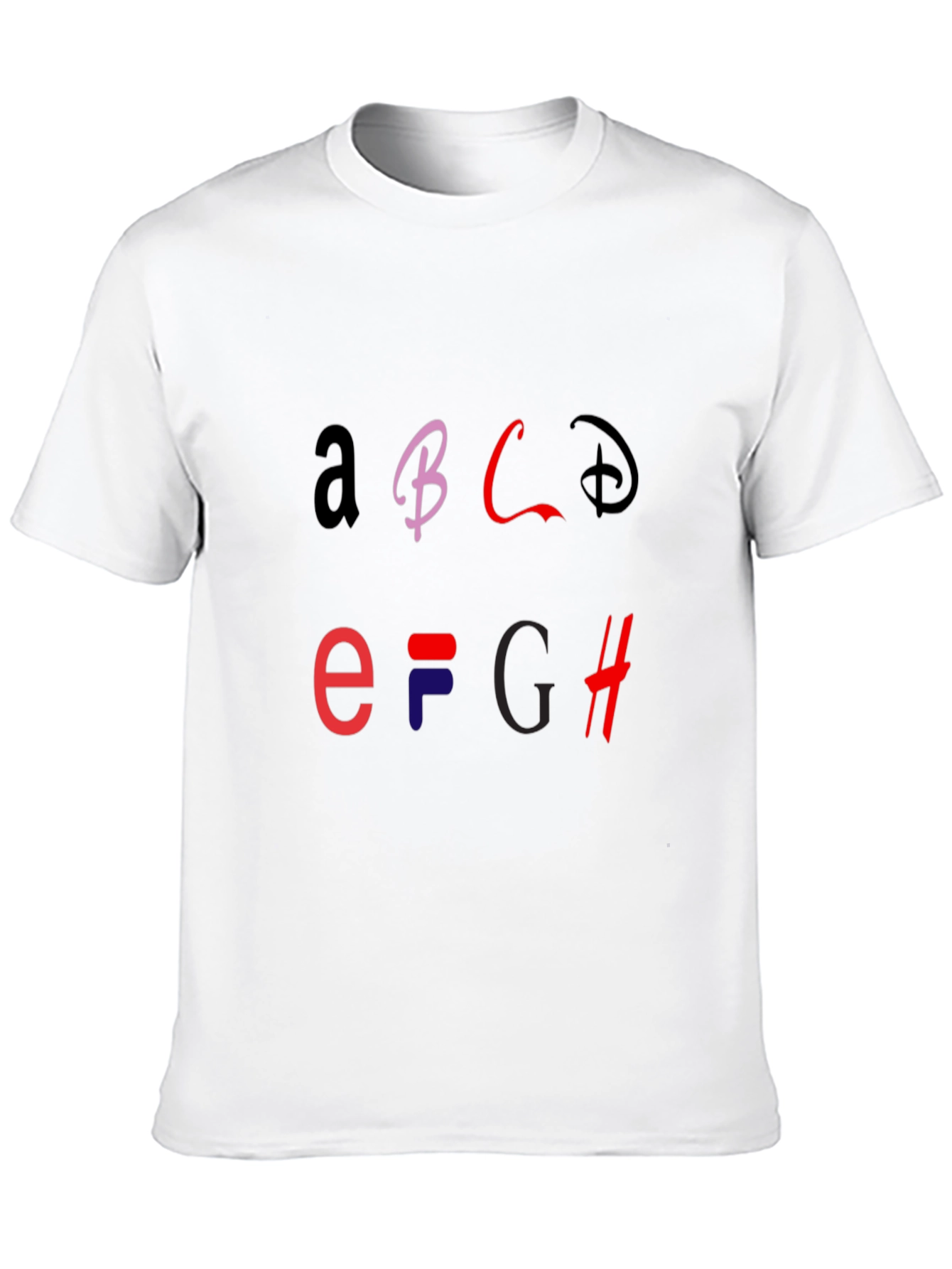 Alphabet Logo Graphic T-Shirt - Stylish Casual Tee