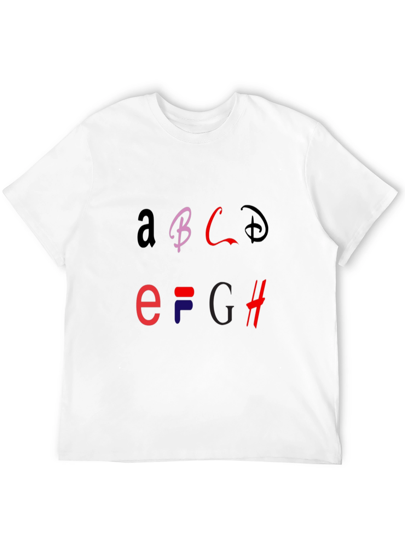 Alphabet Logo Graphic T-Shirt - Stylish Casual Tee