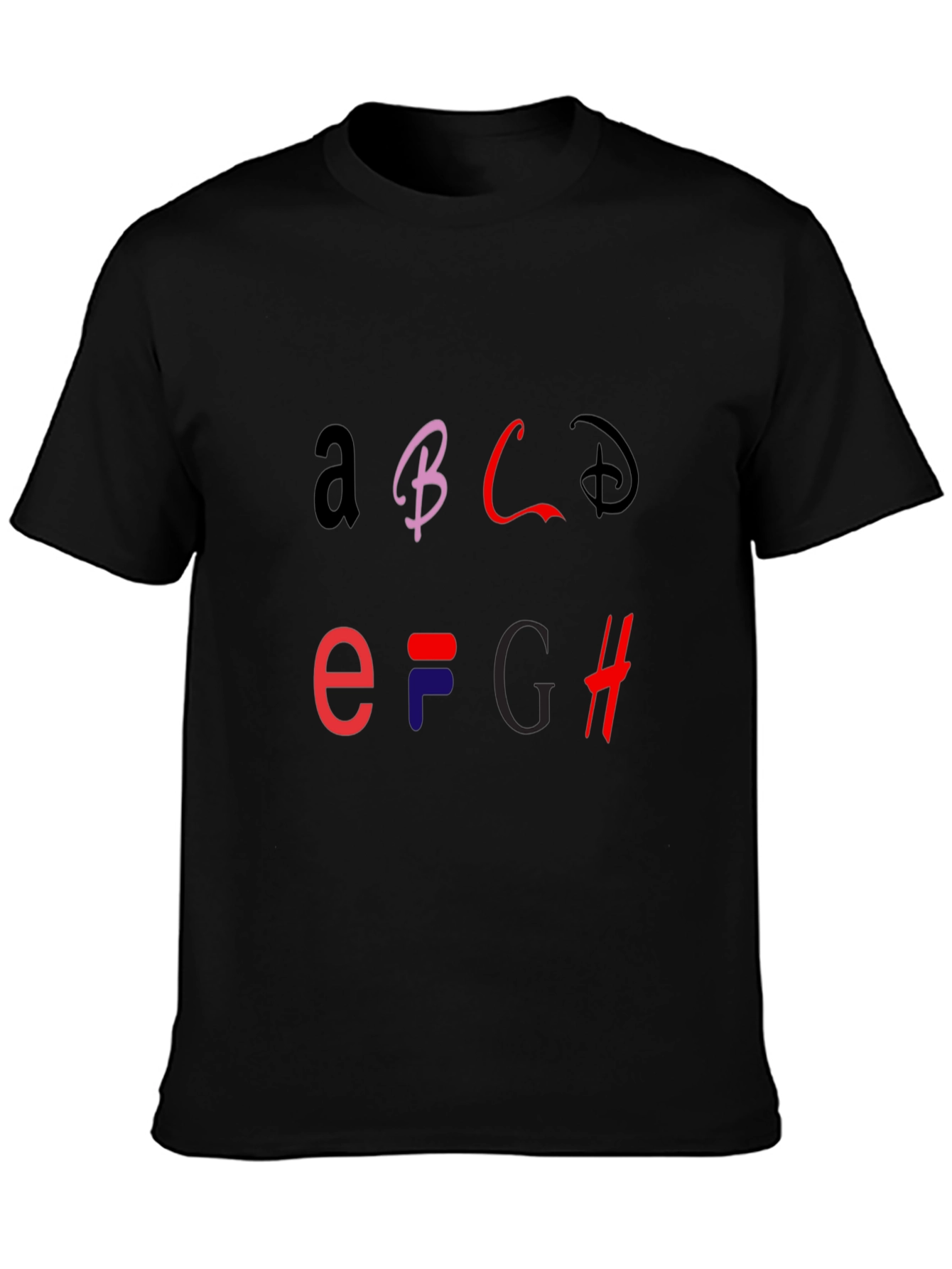 Alphabet Logo Graphic T-Shirt - Stylish Casual Tee