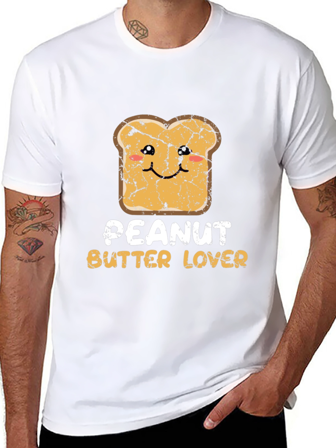 Peanut Butter Lover Graphic Tee - Black Cotton