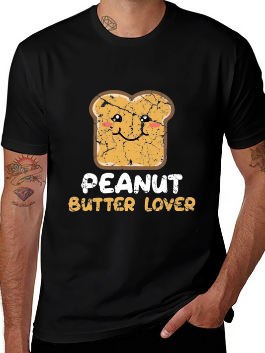 Peanut Butter Lover Graphic Tee - Black Cotton