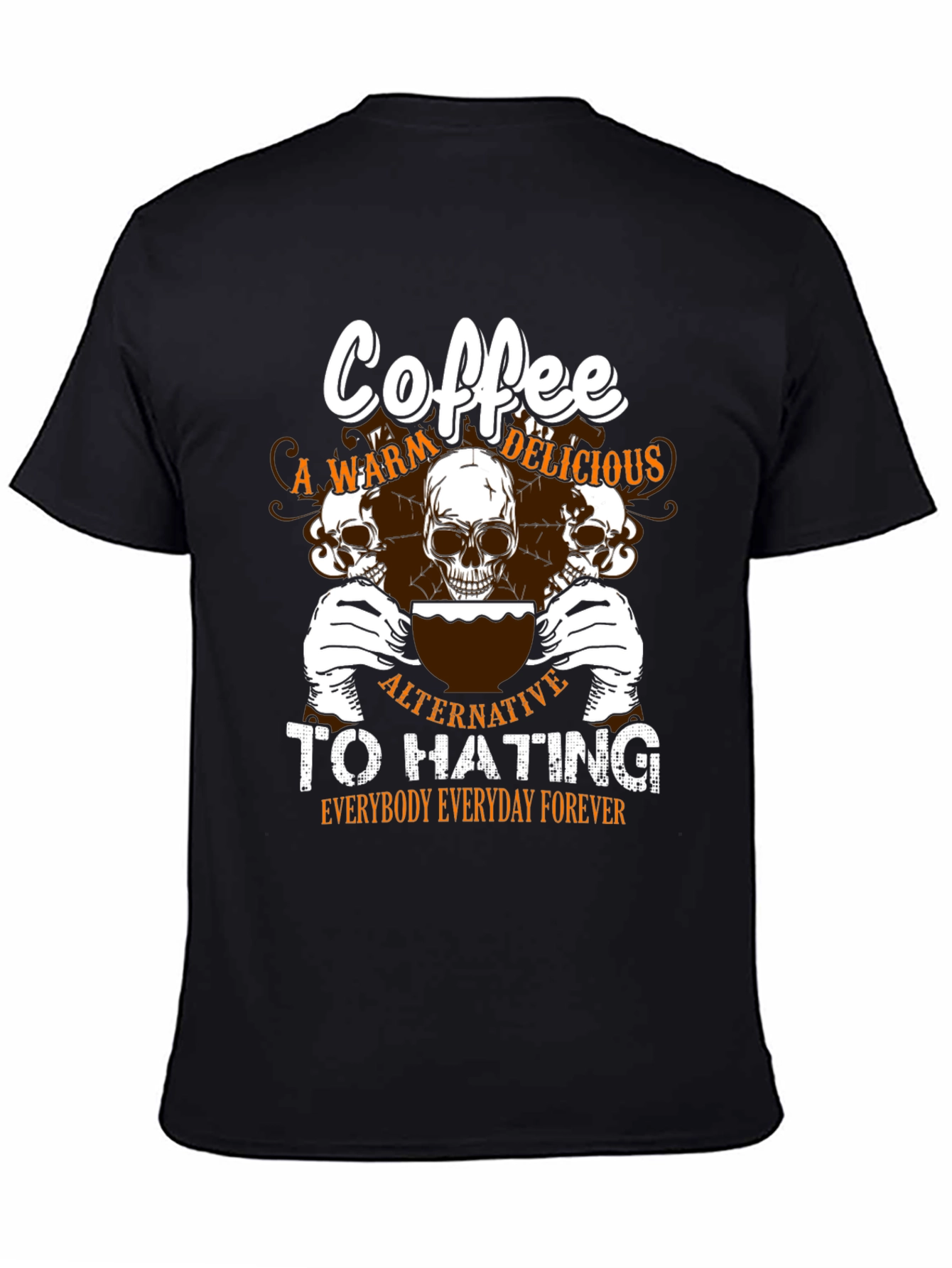 Coffee A Warm Delicious Alternative Mens Black T-Shirt