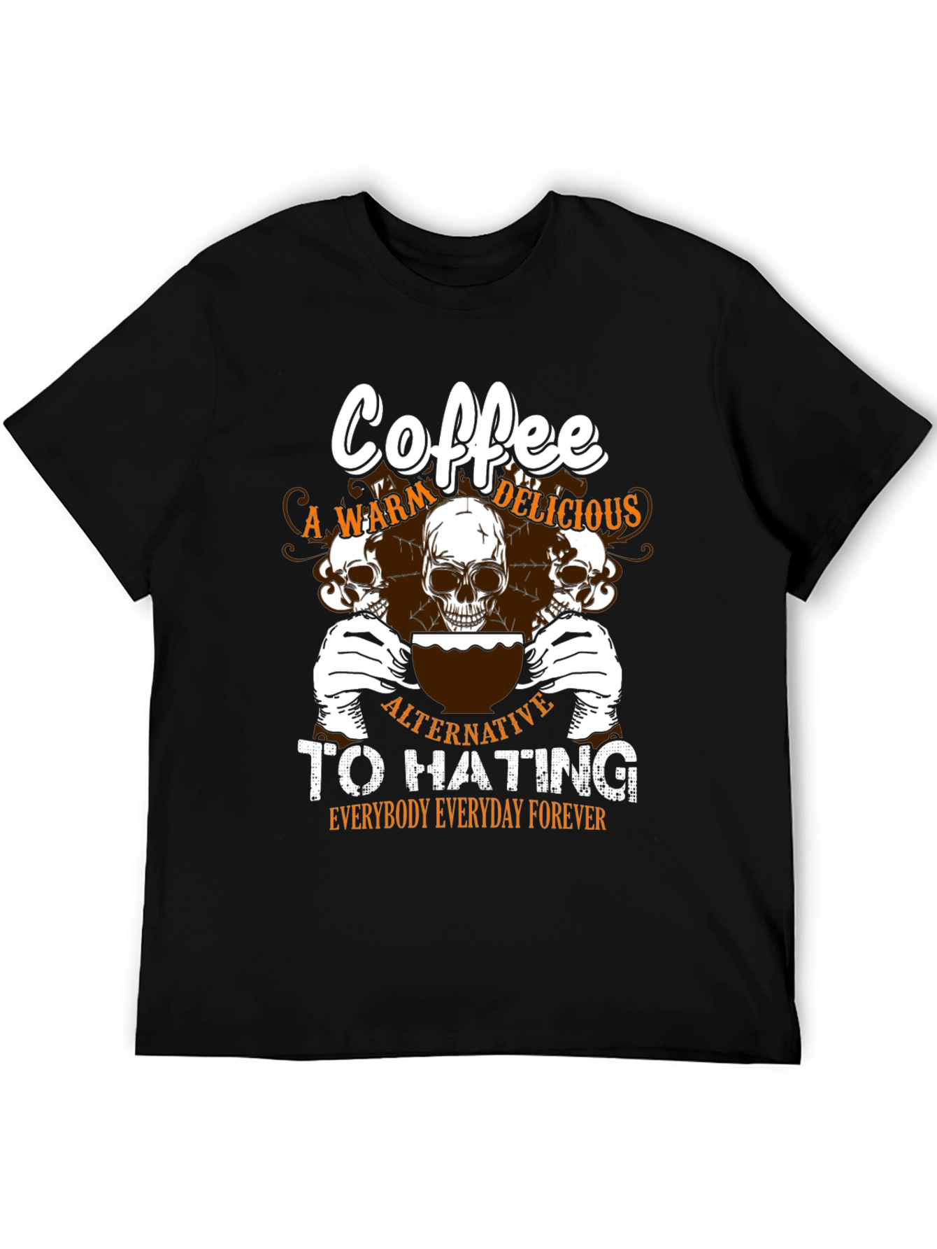 Coffee A Warm Delicious Alternative Mens Black T-Shirt