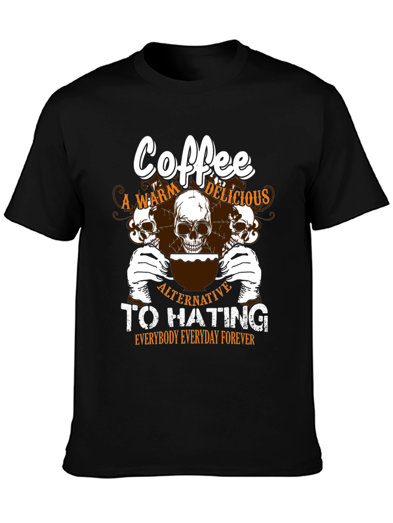 Coffee A Warm Delicious Alternative Mens Black T-Shirt