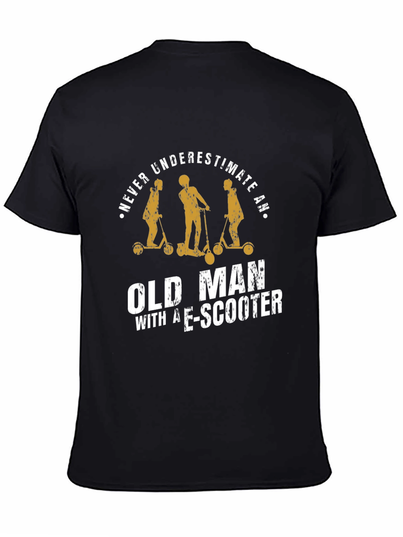 Funny Old Man E-Scooter Graphic Tee