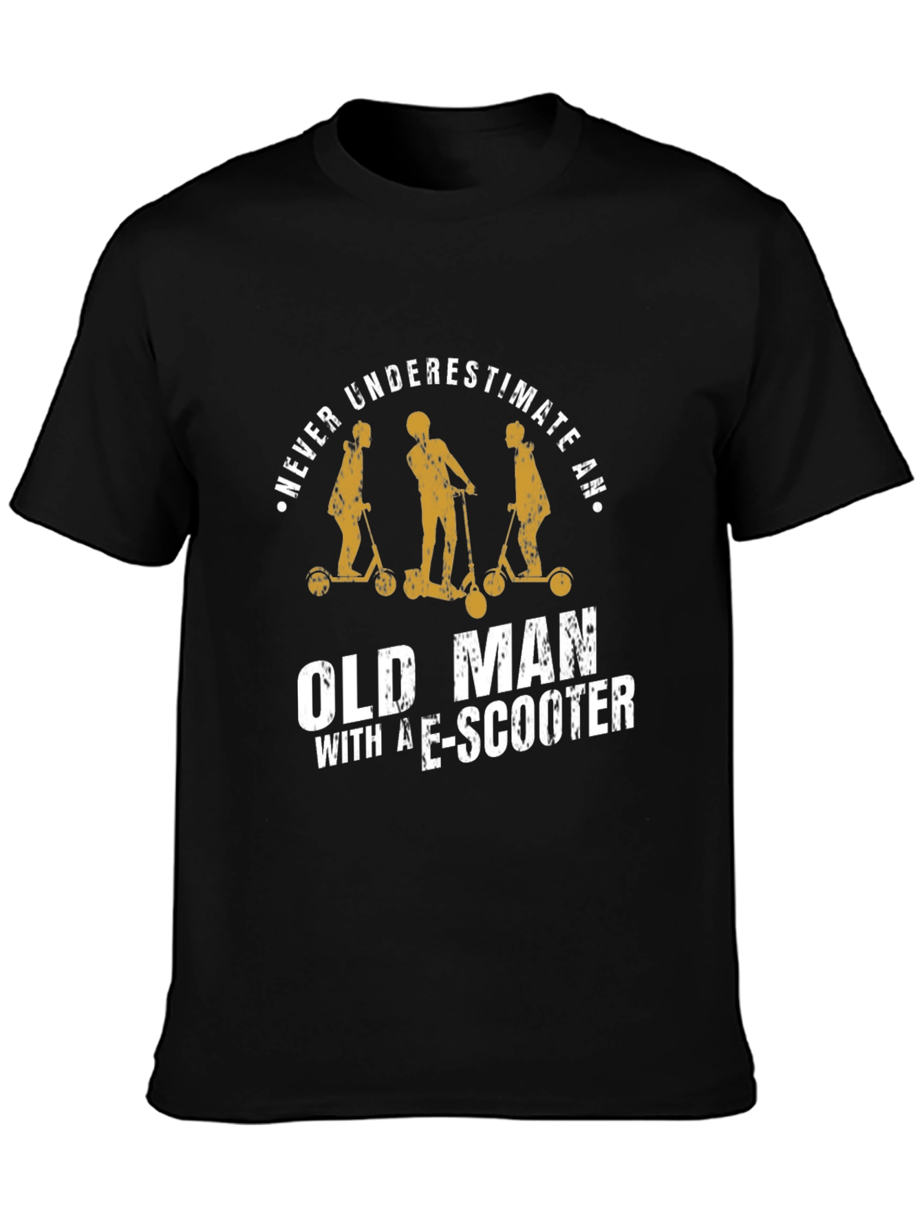 Funny Old Man E-Scooter Graphic Tee