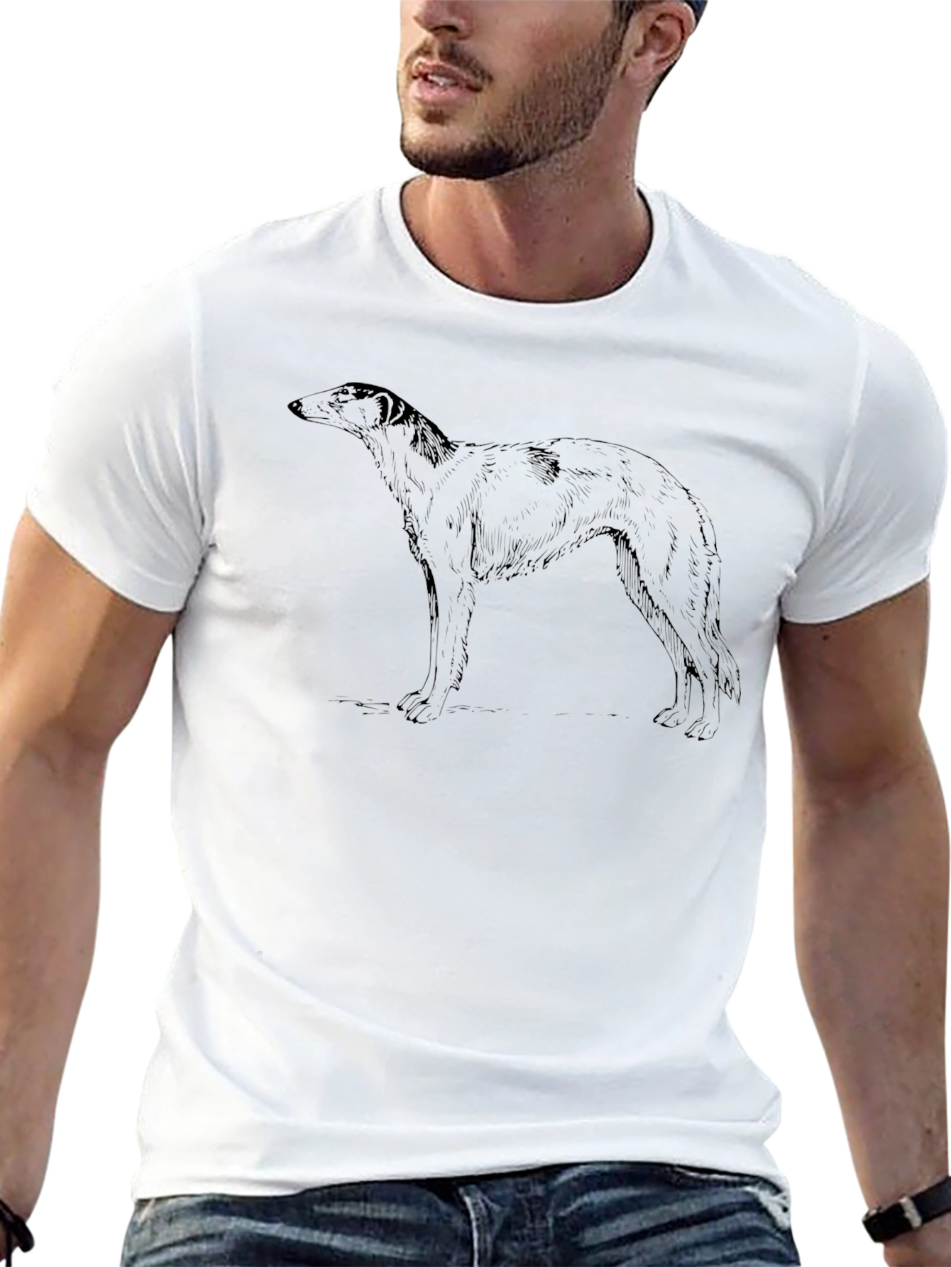 Greyhound Dog Graphic Tee - Classic Style