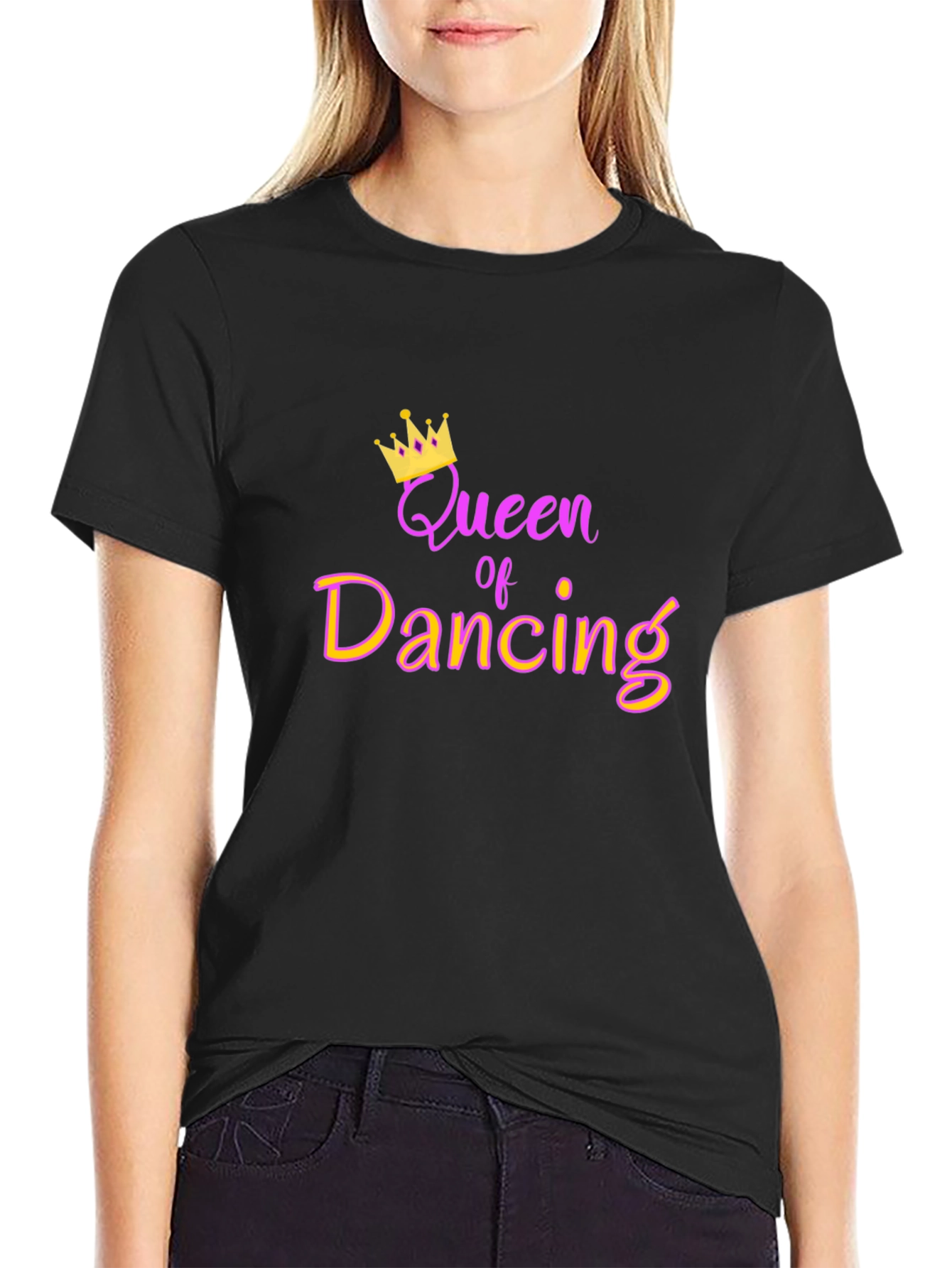 Queen of Dancing Graphic Tee - Black