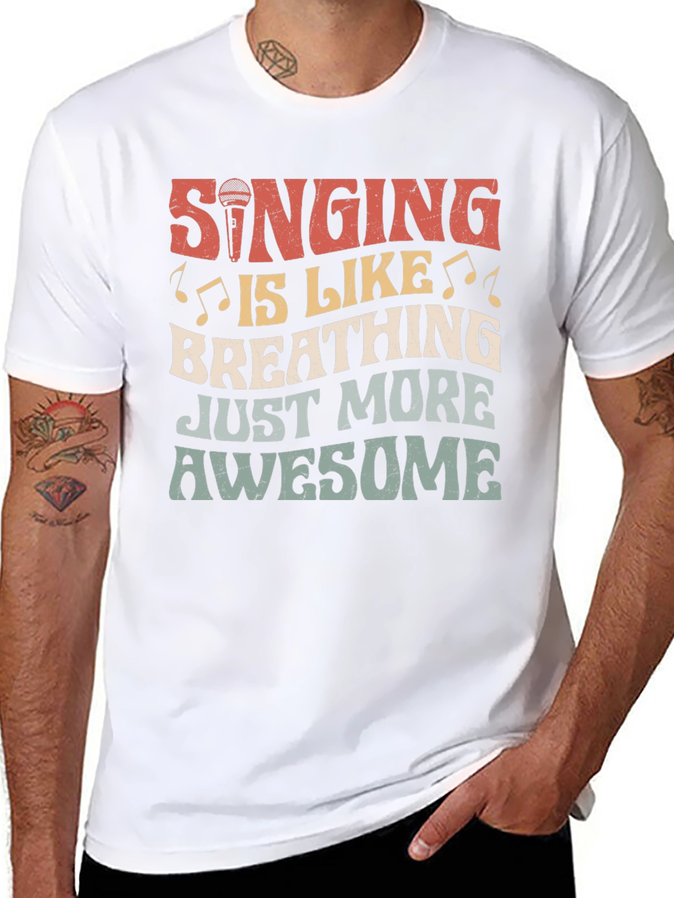 Singing is Breathing Funny Graphic T-Shirt