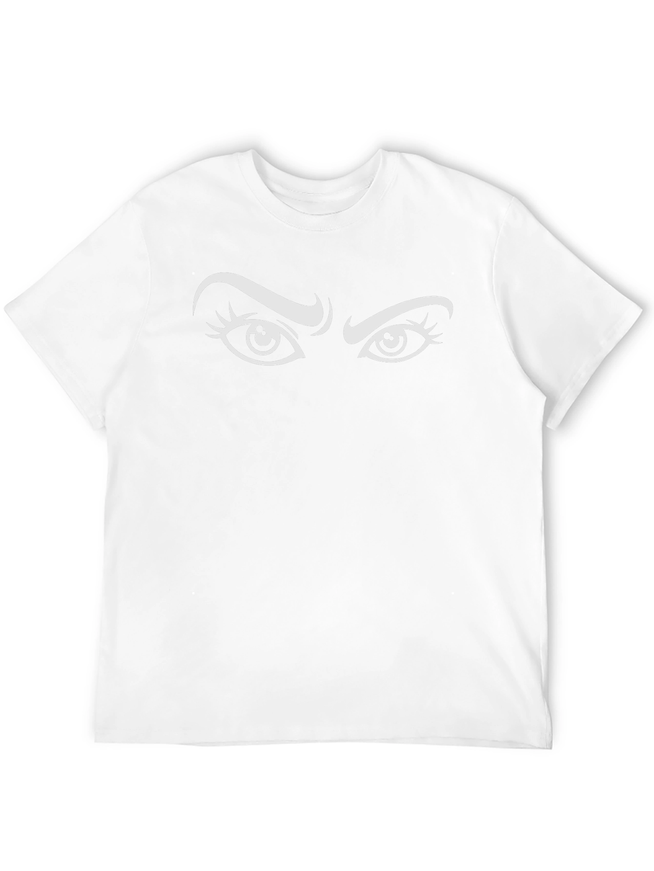 Intense Gaze Graphic Tee - Black Cotton Blend Shirt