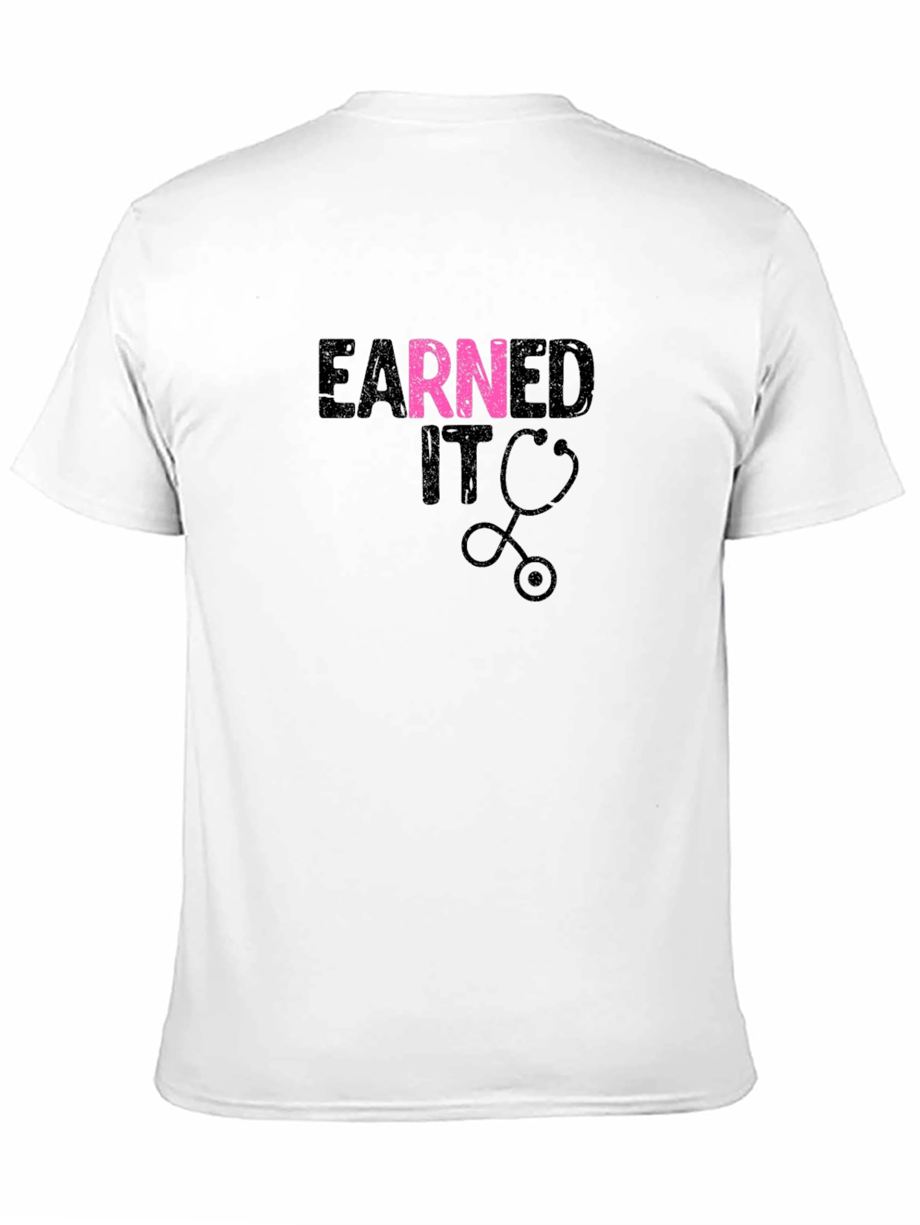 Earned It Nurse Stethoscope T-Shirt - Black