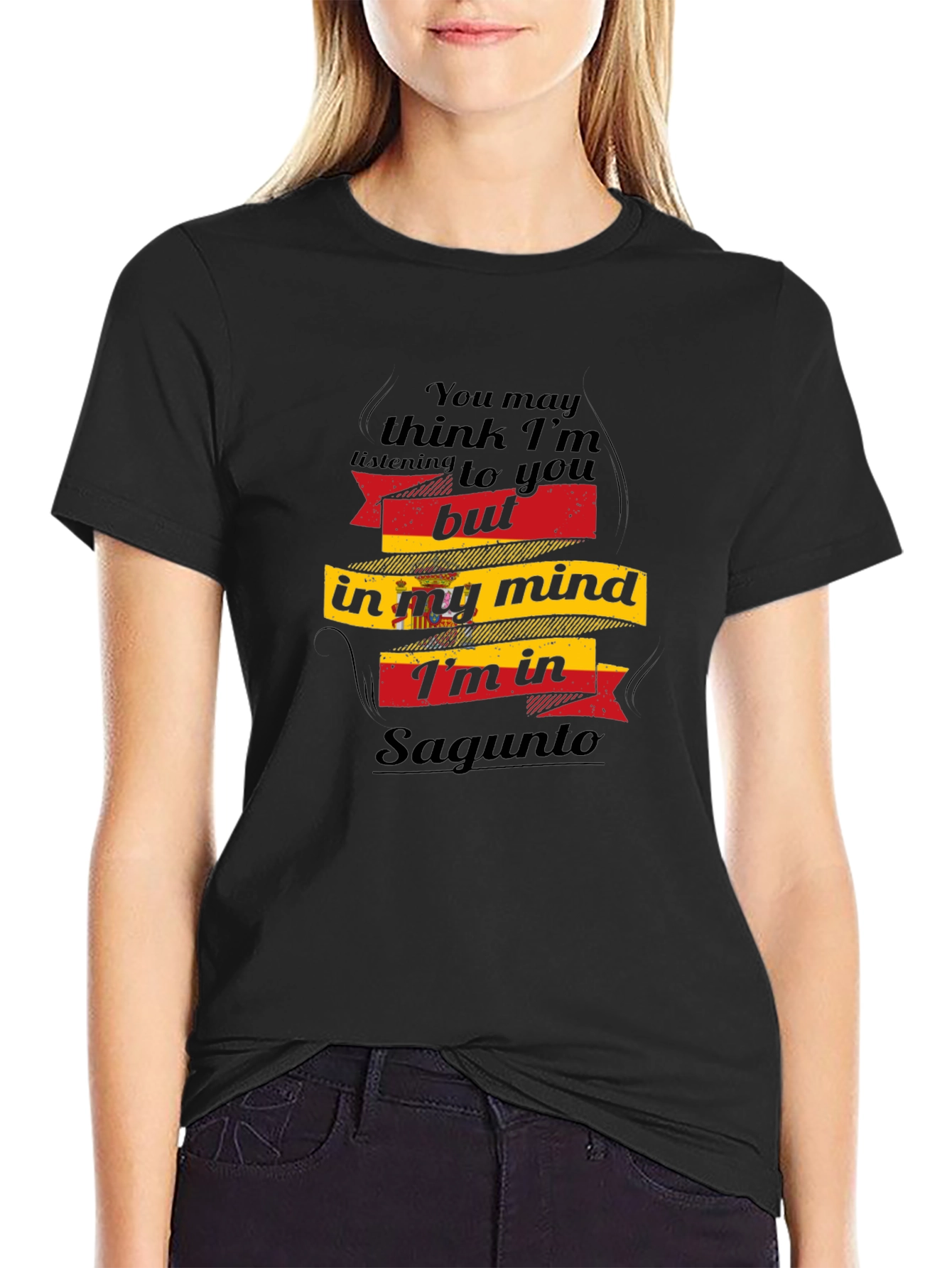 Sagunto Mind T-Shirt - Black Cotton Tee