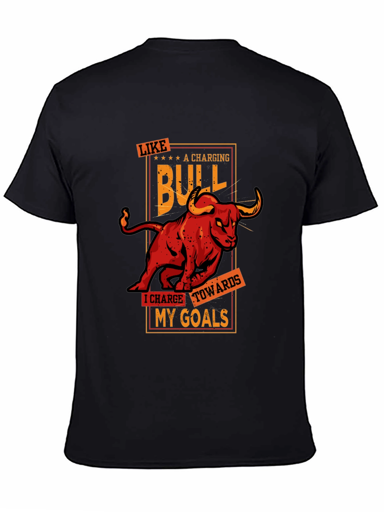 Charging Bull Graphic Tee - Motivational T-Shirt