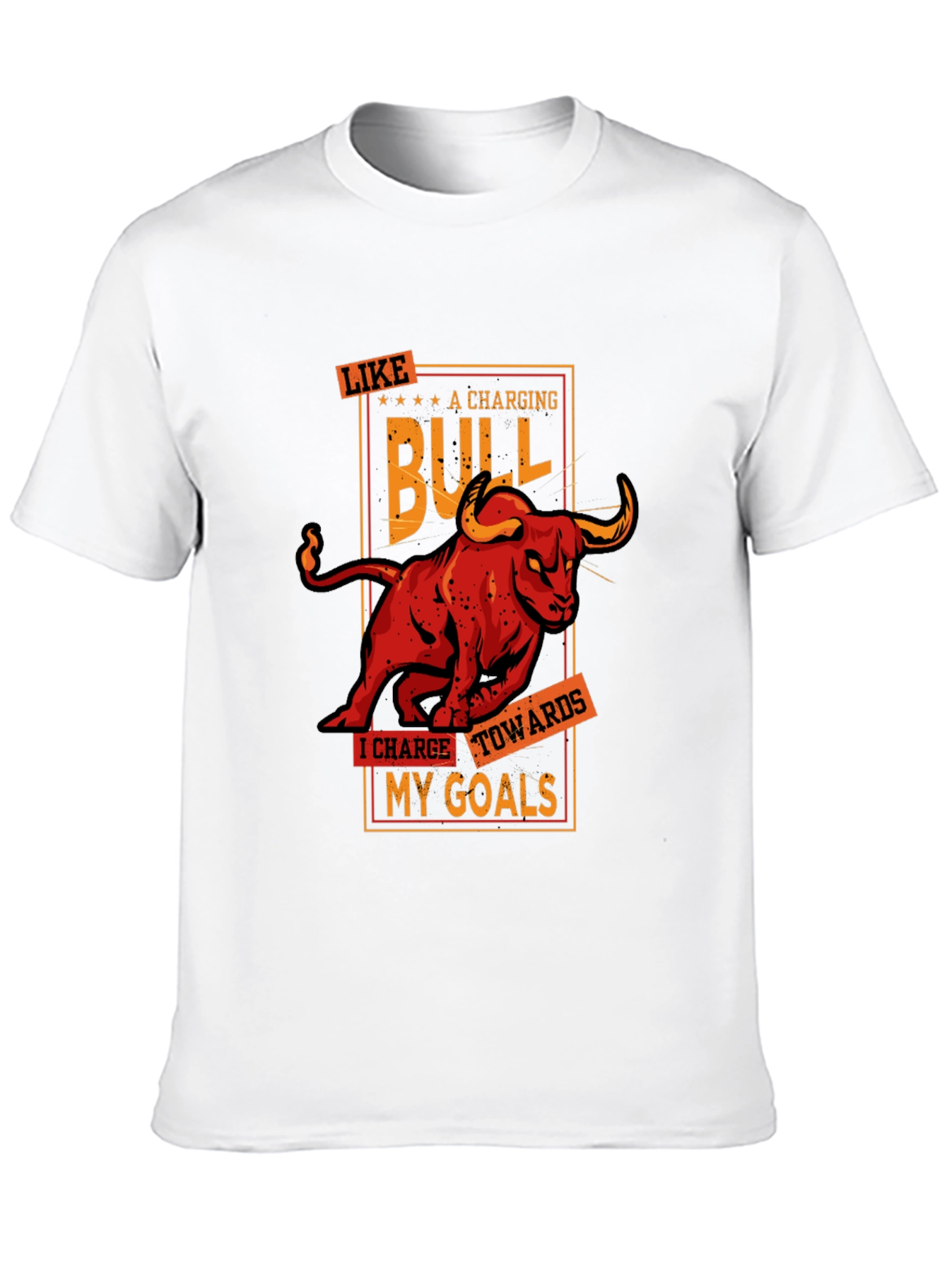 Charging Bull Graphic Tee - Motivational T-Shirt