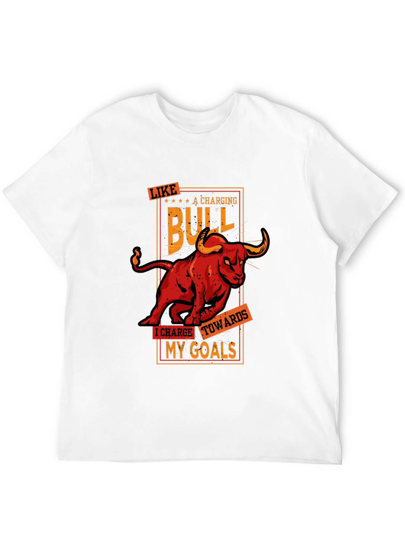 Charging Bull Graphic Tee - Motivational T-Shirt