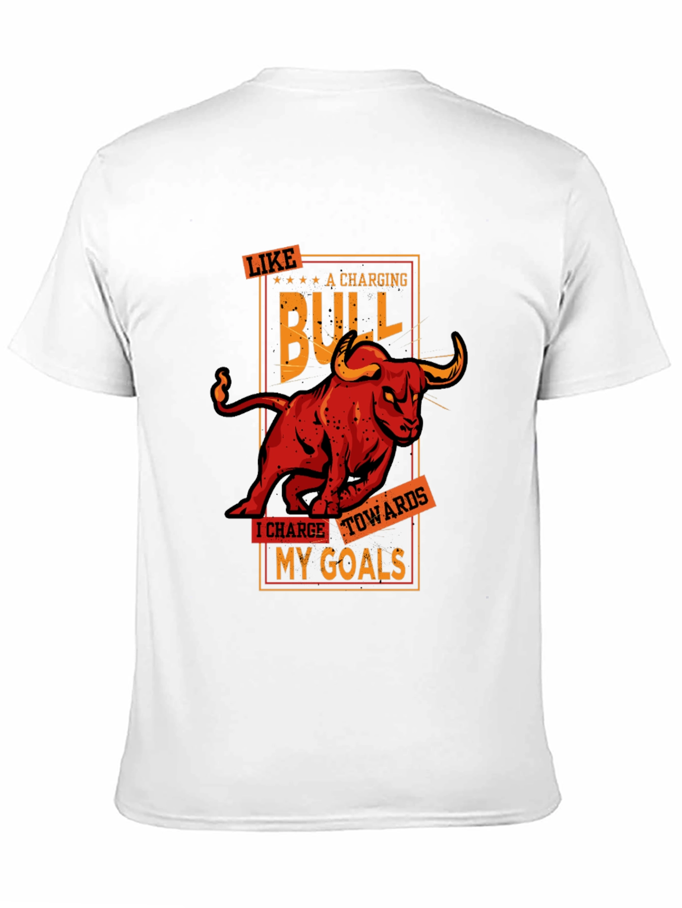 Charging Bull Graphic Tee - Motivational T-Shirt