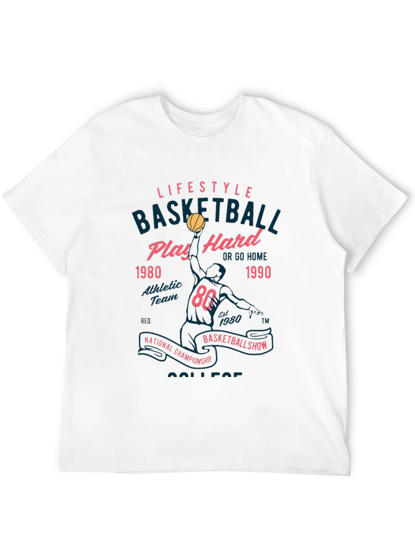 Lifestyle Basketball Tee: Play Hard Edition