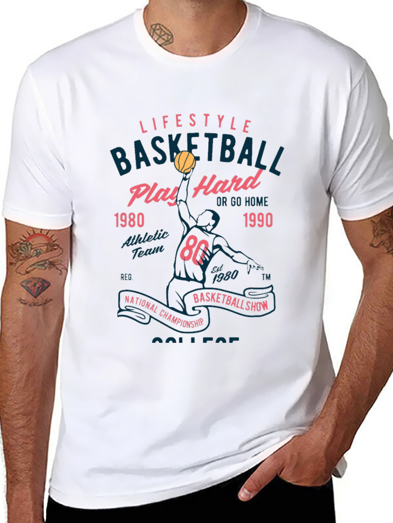 Lifestyle Basketball Tee: Play Hard Edition