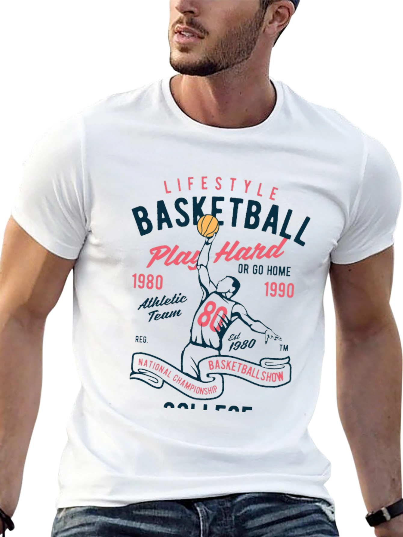 Lifestyle Basketball Tee: Play Hard Edition
