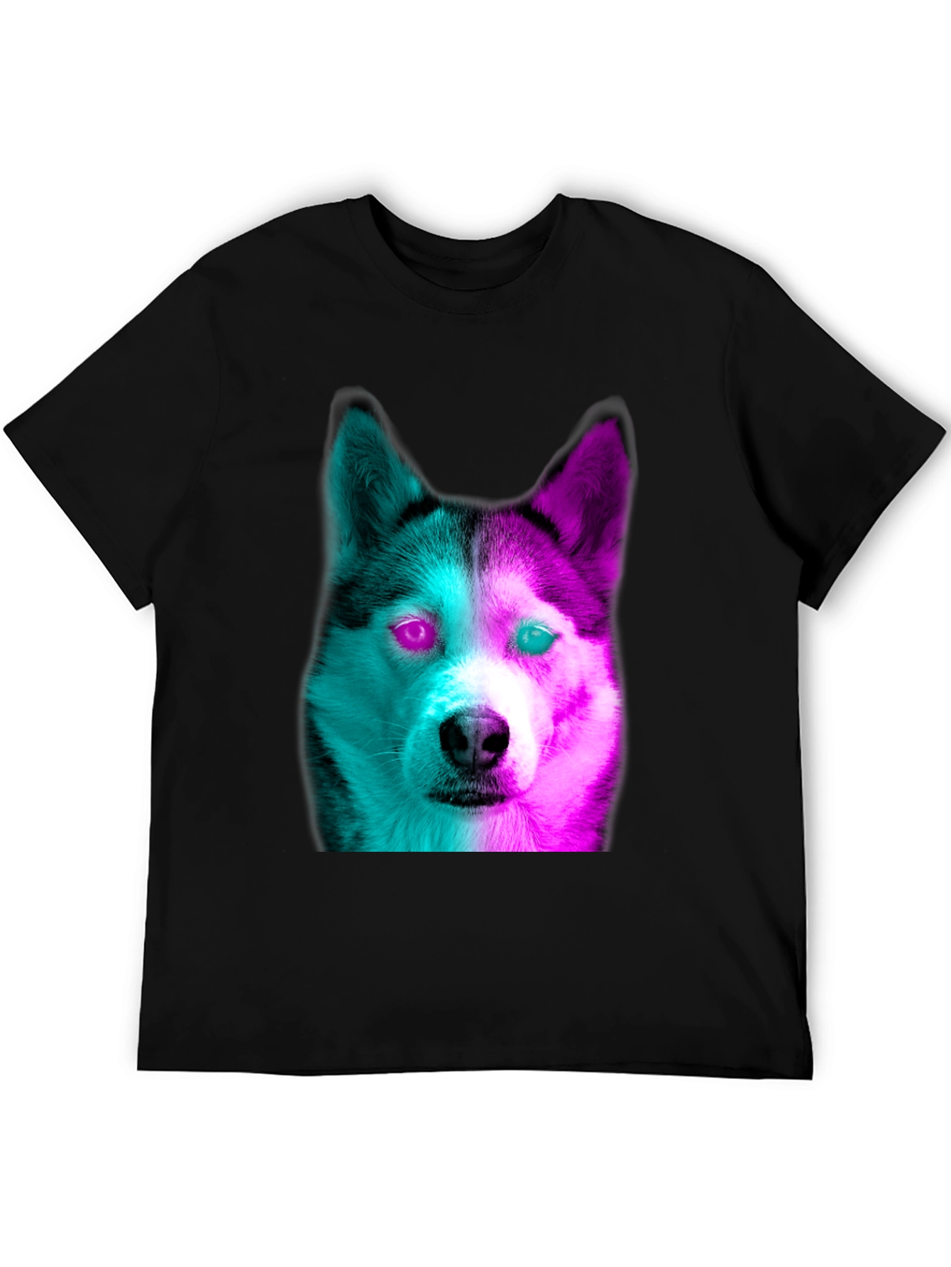 Cyberpunk Husky Graphic Tee - Trendy Streetwear
