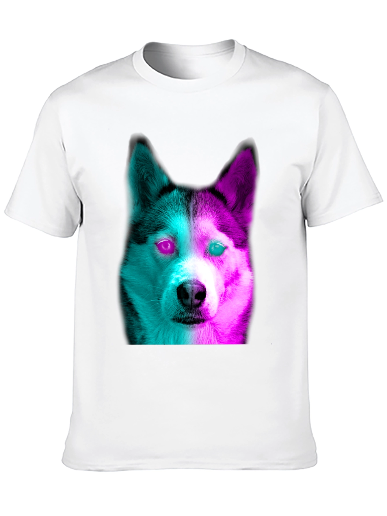 Cyberpunk Husky Graphic Tee - Trendy Streetwear