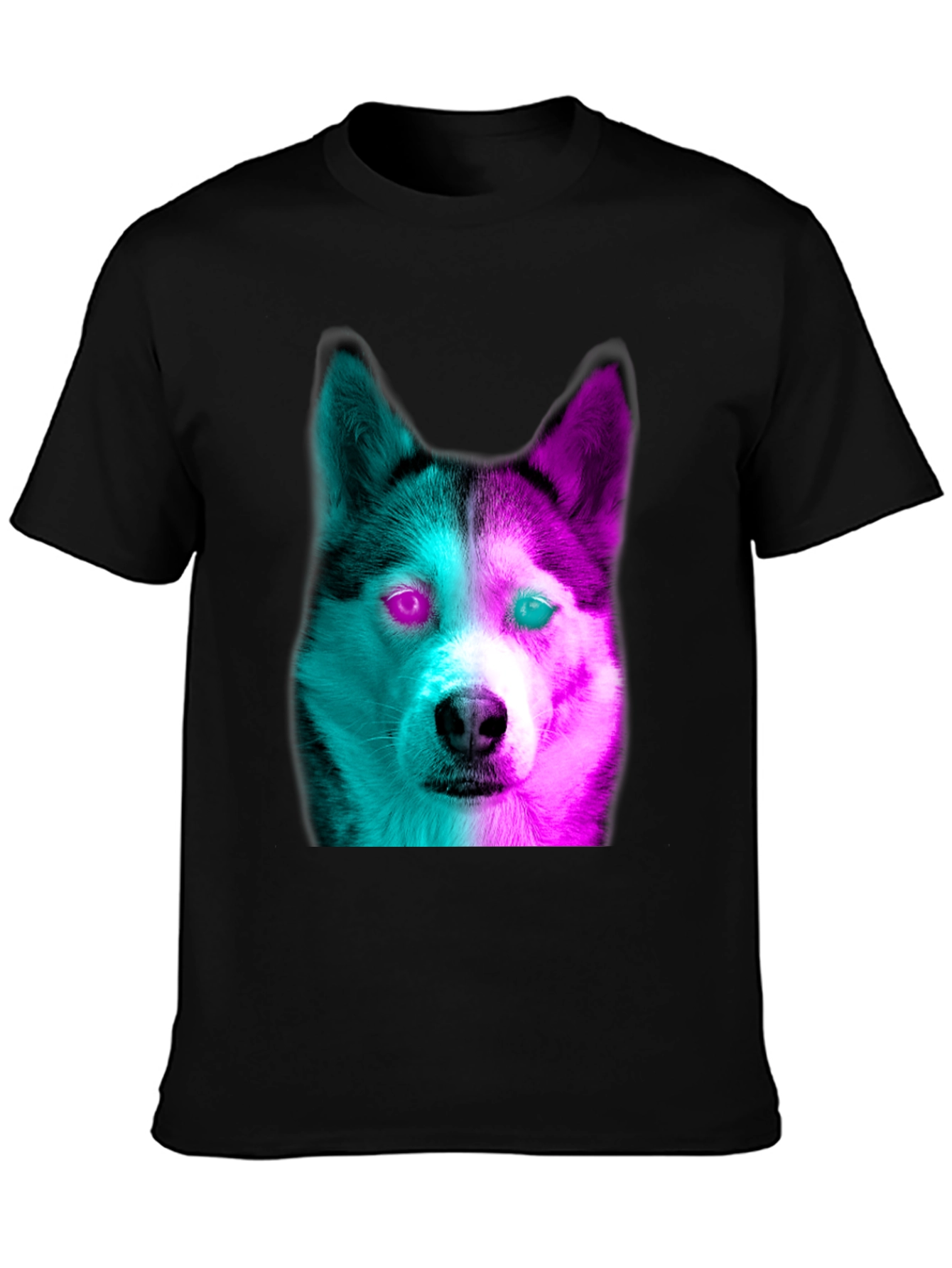 Cyberpunk Husky Graphic Tee - Trendy Streetwear