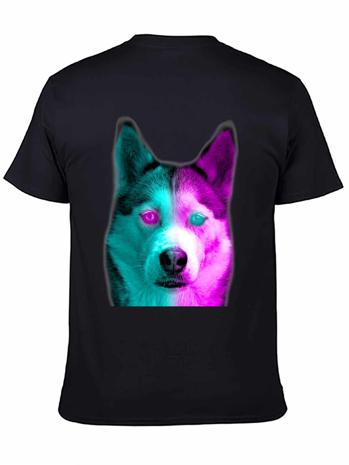 Cyberpunk Husky Graphic Tee - Trendy Streetwear
