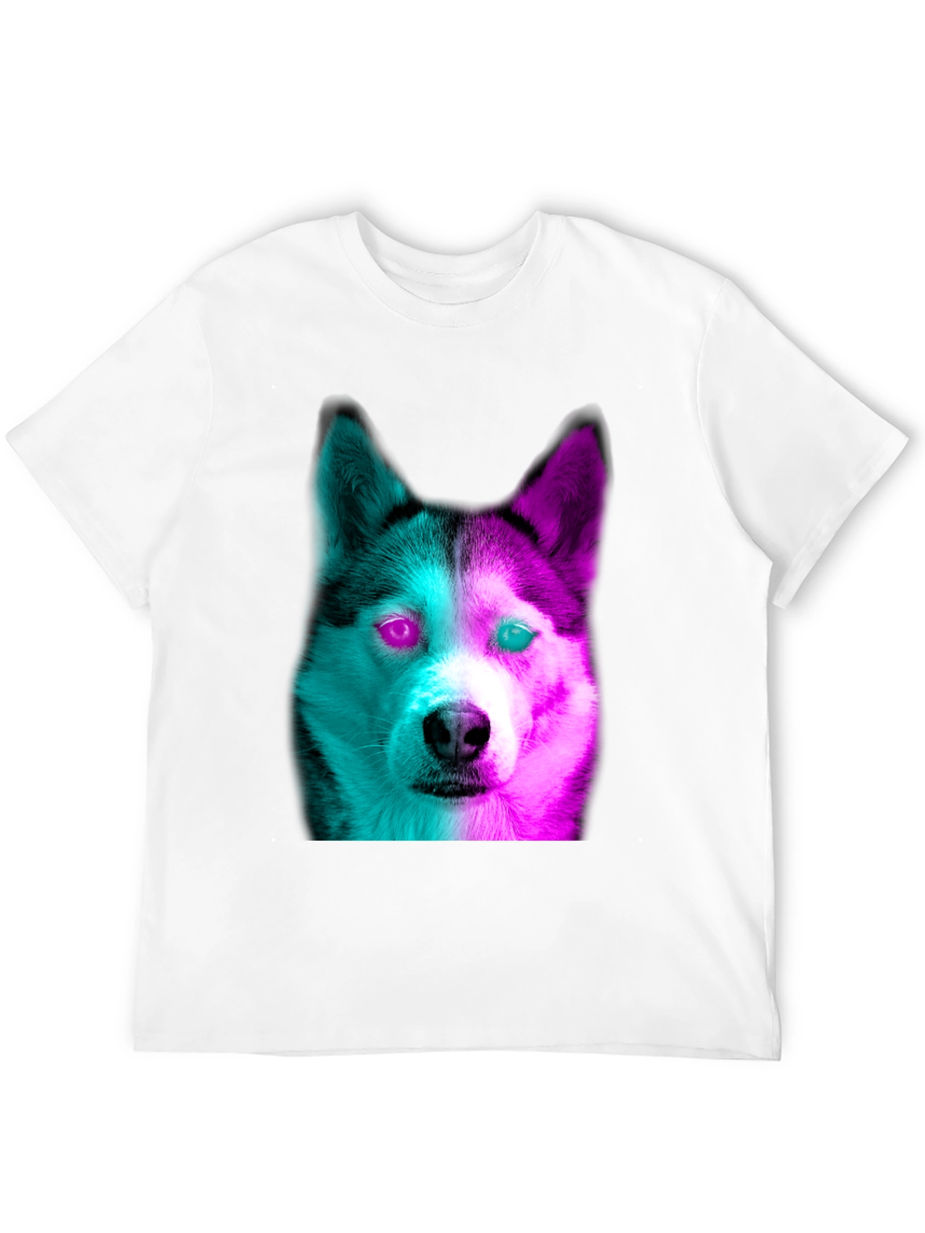 Cyberpunk Husky Graphic Tee - Trendy Streetwear