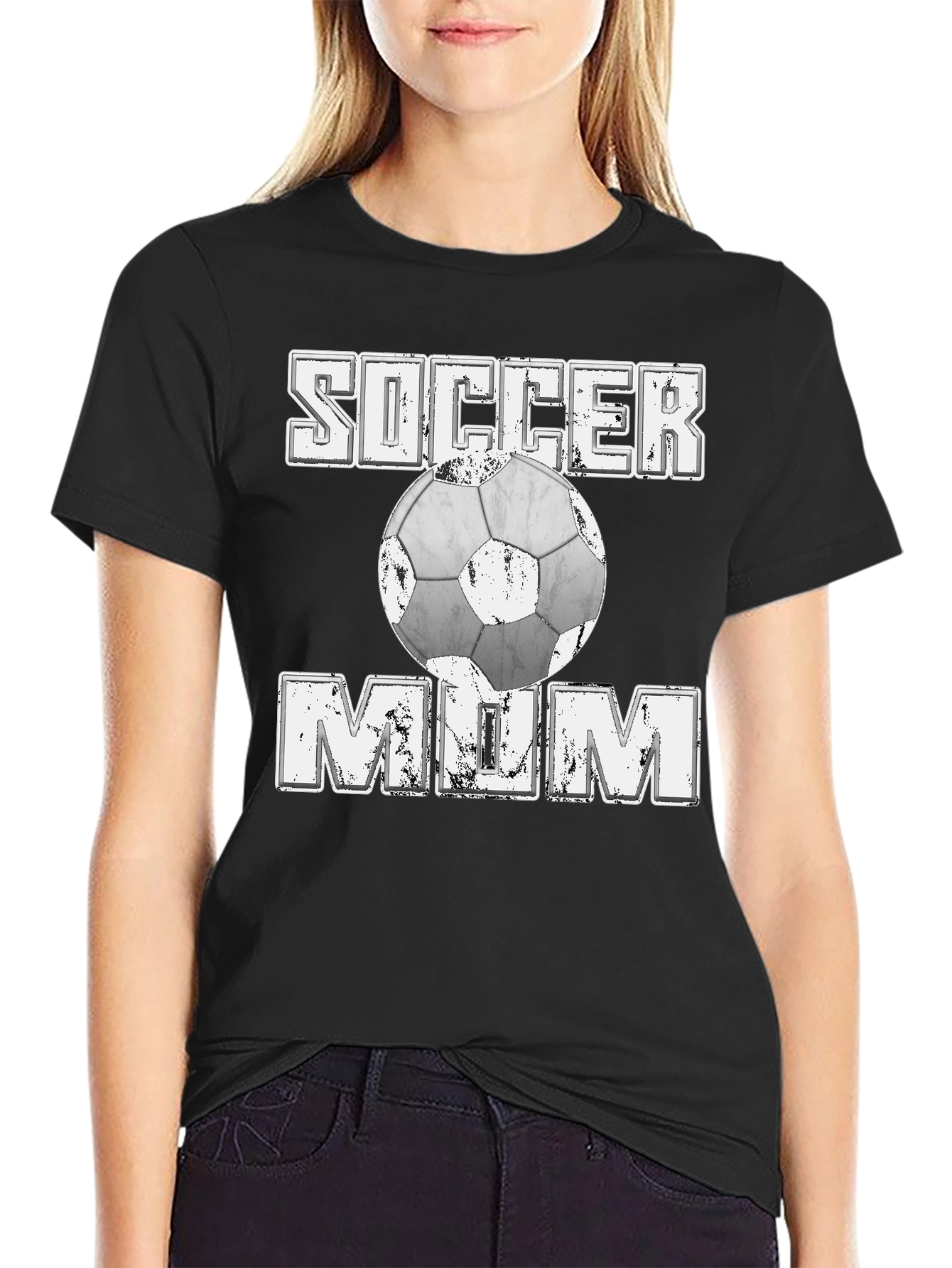 Soccer Mom Graphic T-Shirt - Black