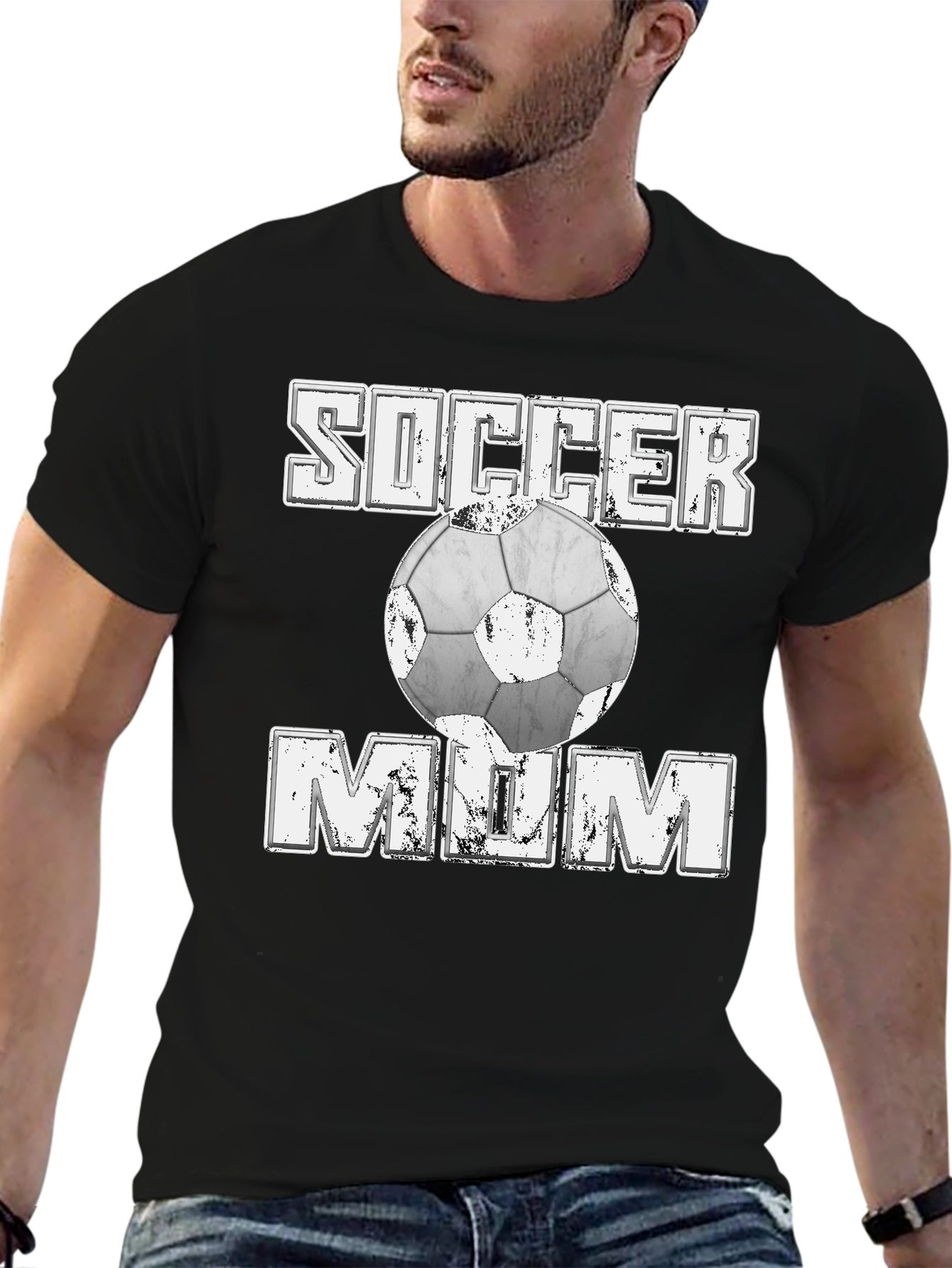 Soccer Mom Graphic T-Shirt - Black