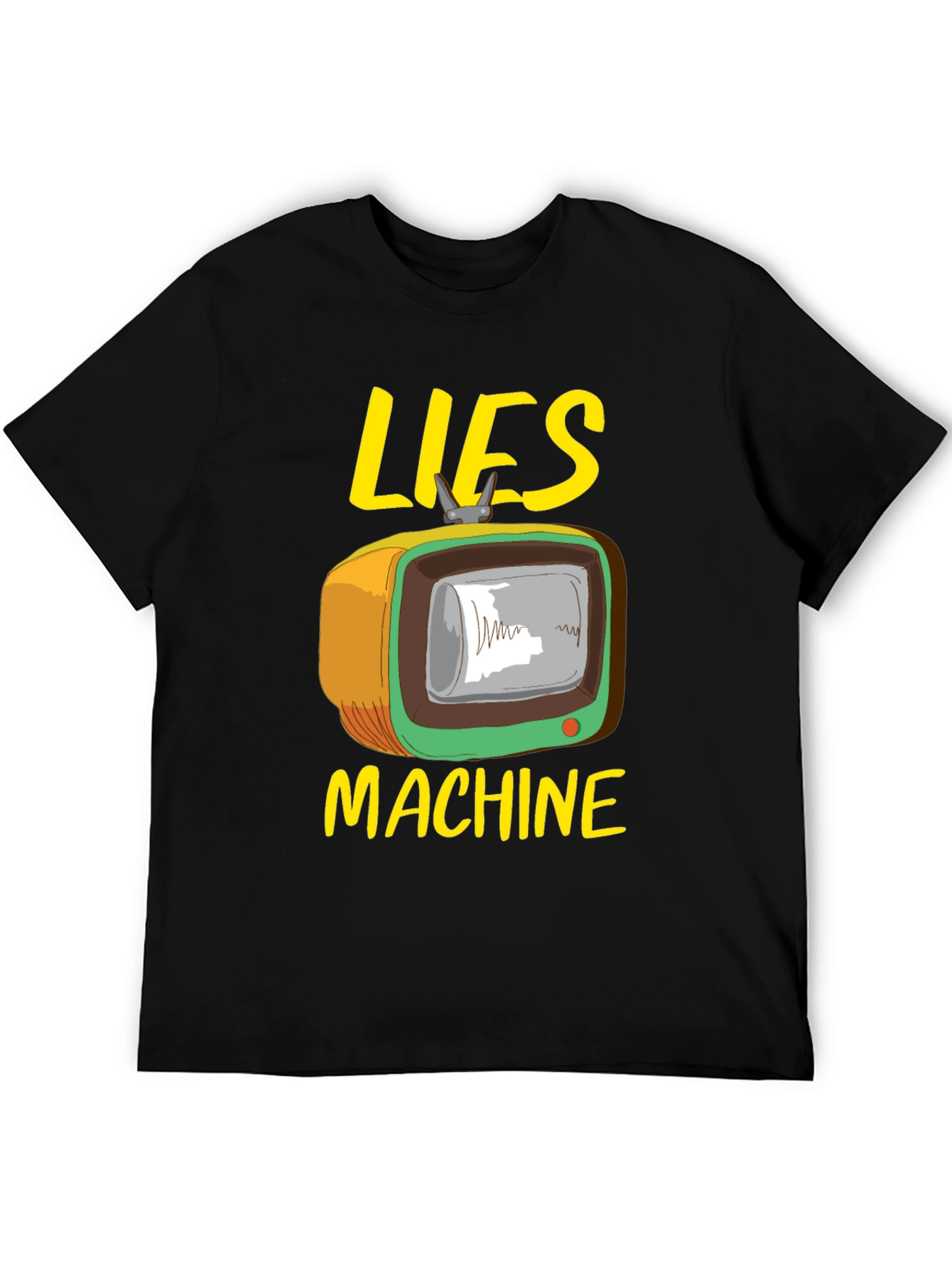 Lies Machine Graphic Tee - Retro TV Humor