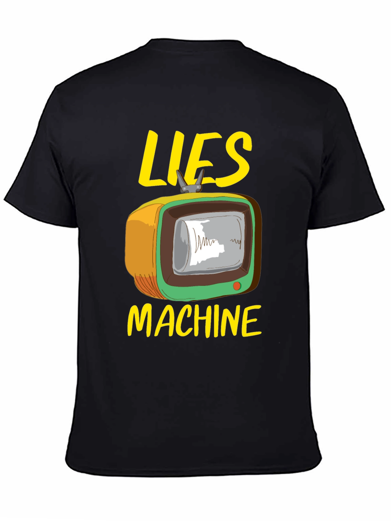 Lies Machine Graphic Tee - Retro TV Humor