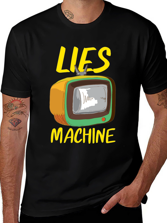Lies Machine Graphic Tee - Retro TV Humor