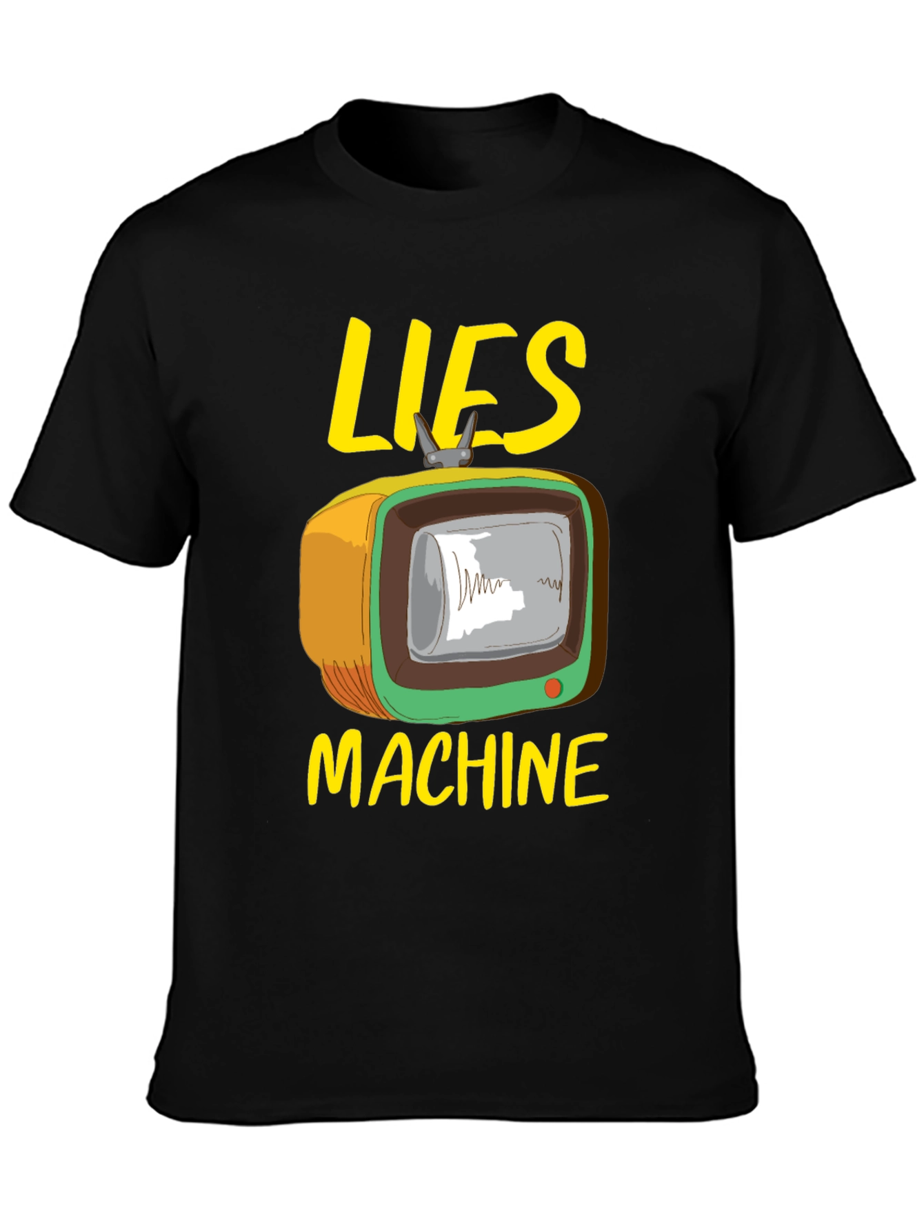 Lies Machine Graphic Tee - Retro TV Humor
