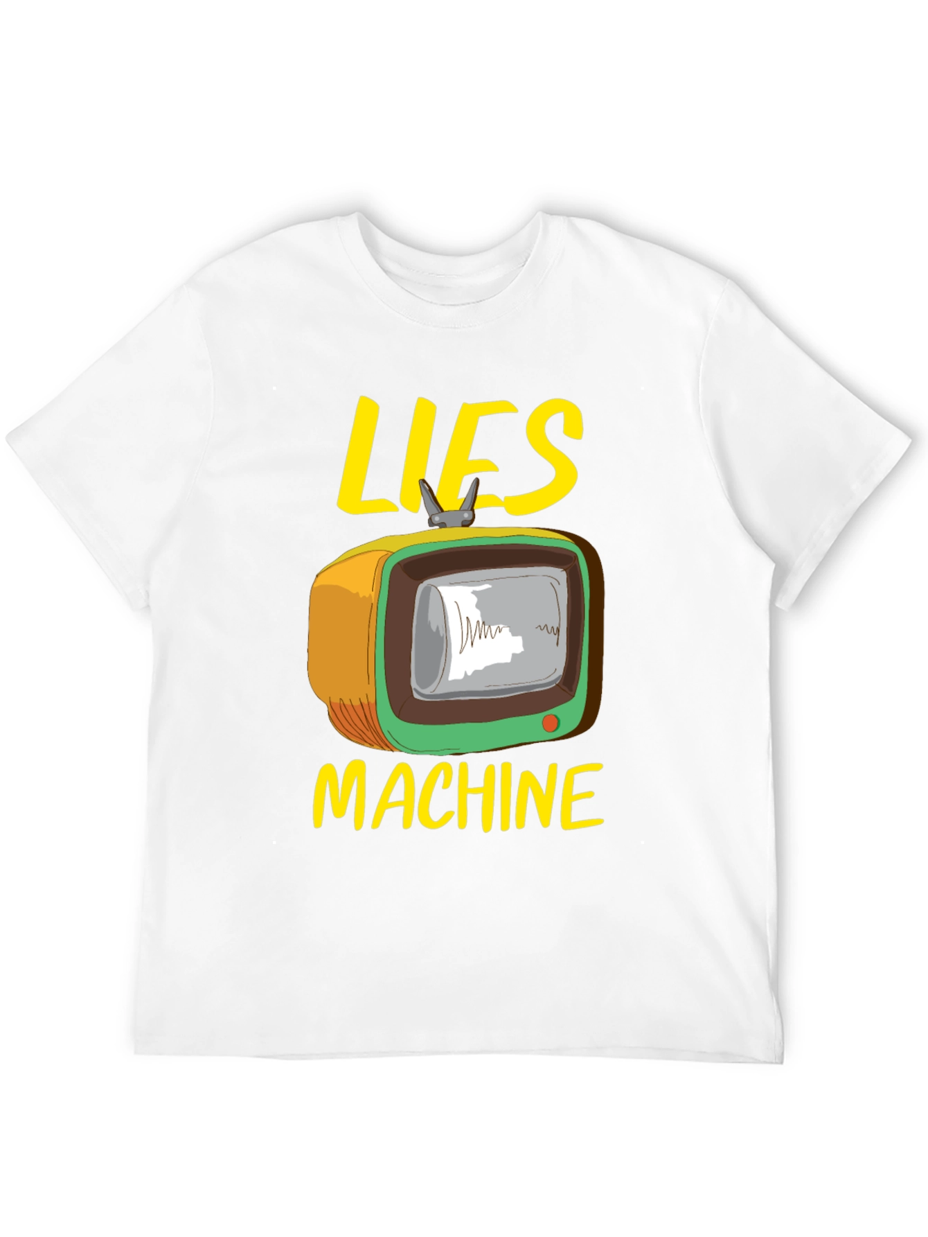 Lies Machine Graphic Tee - Retro TV Humor