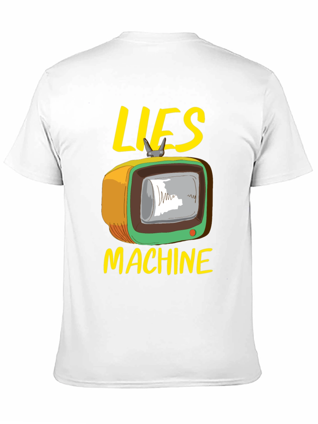 Lies Machine Graphic Tee - Retro TV Humor