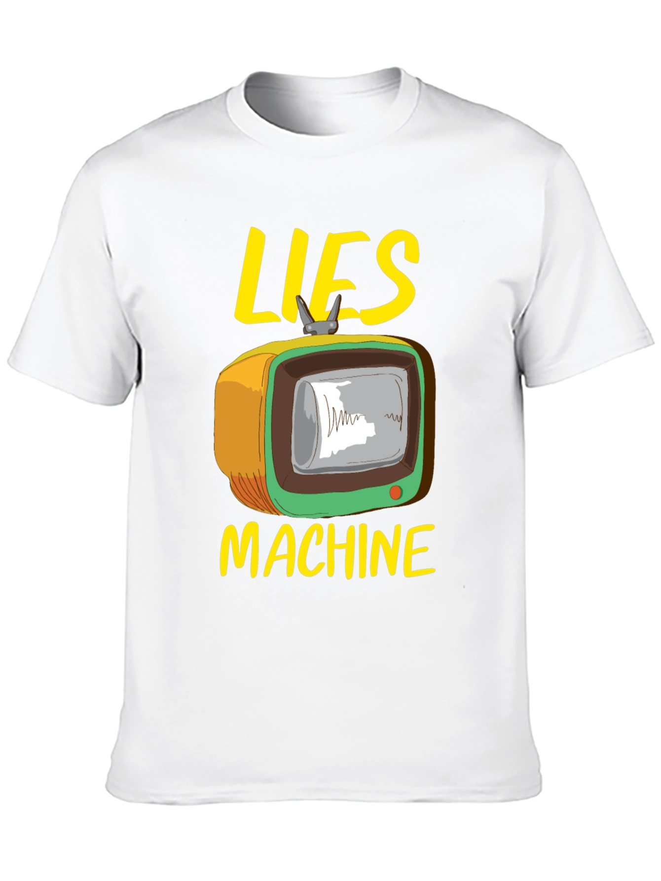 Lies Machine Graphic Tee - Retro TV Humor