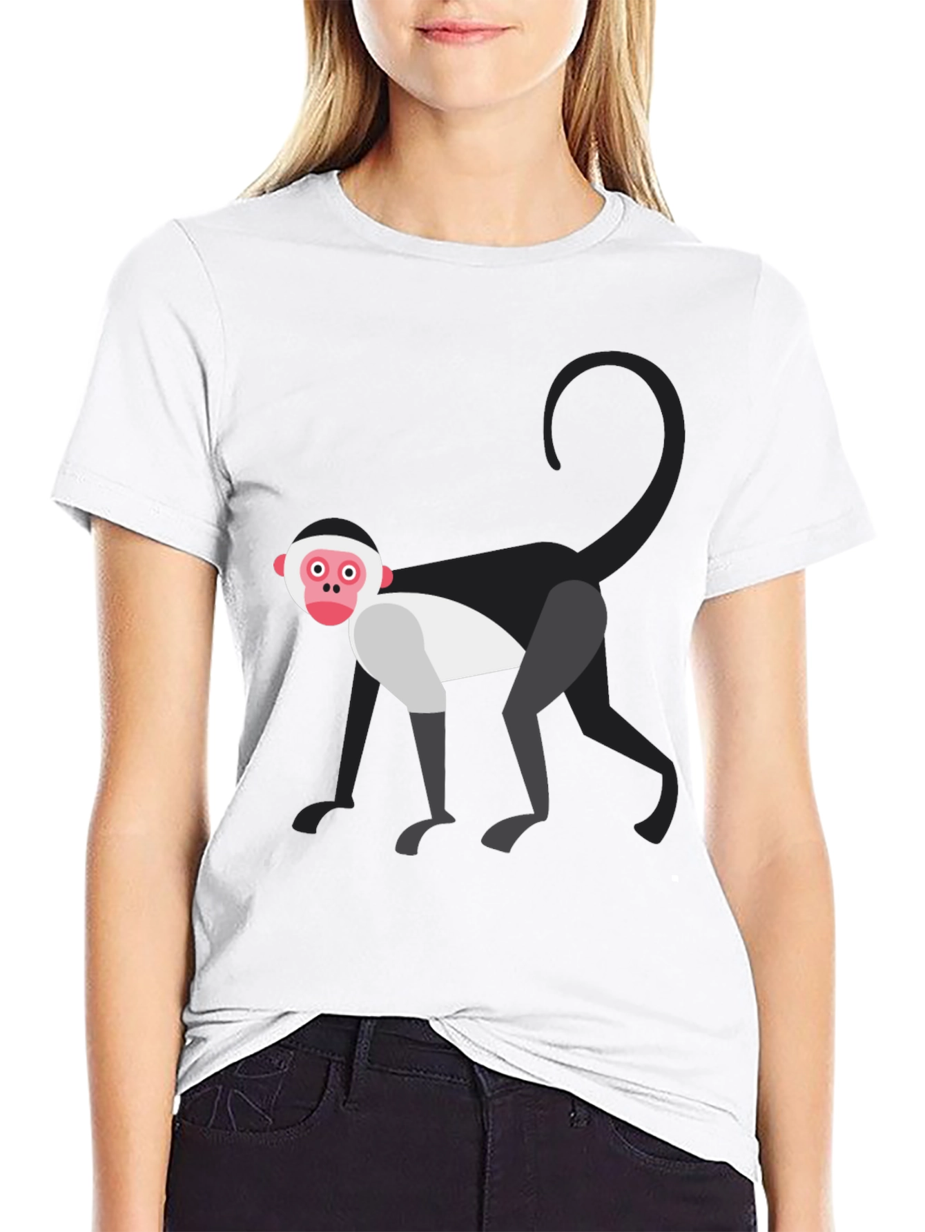 Monkey Graphic Tee - Unique Animal Design