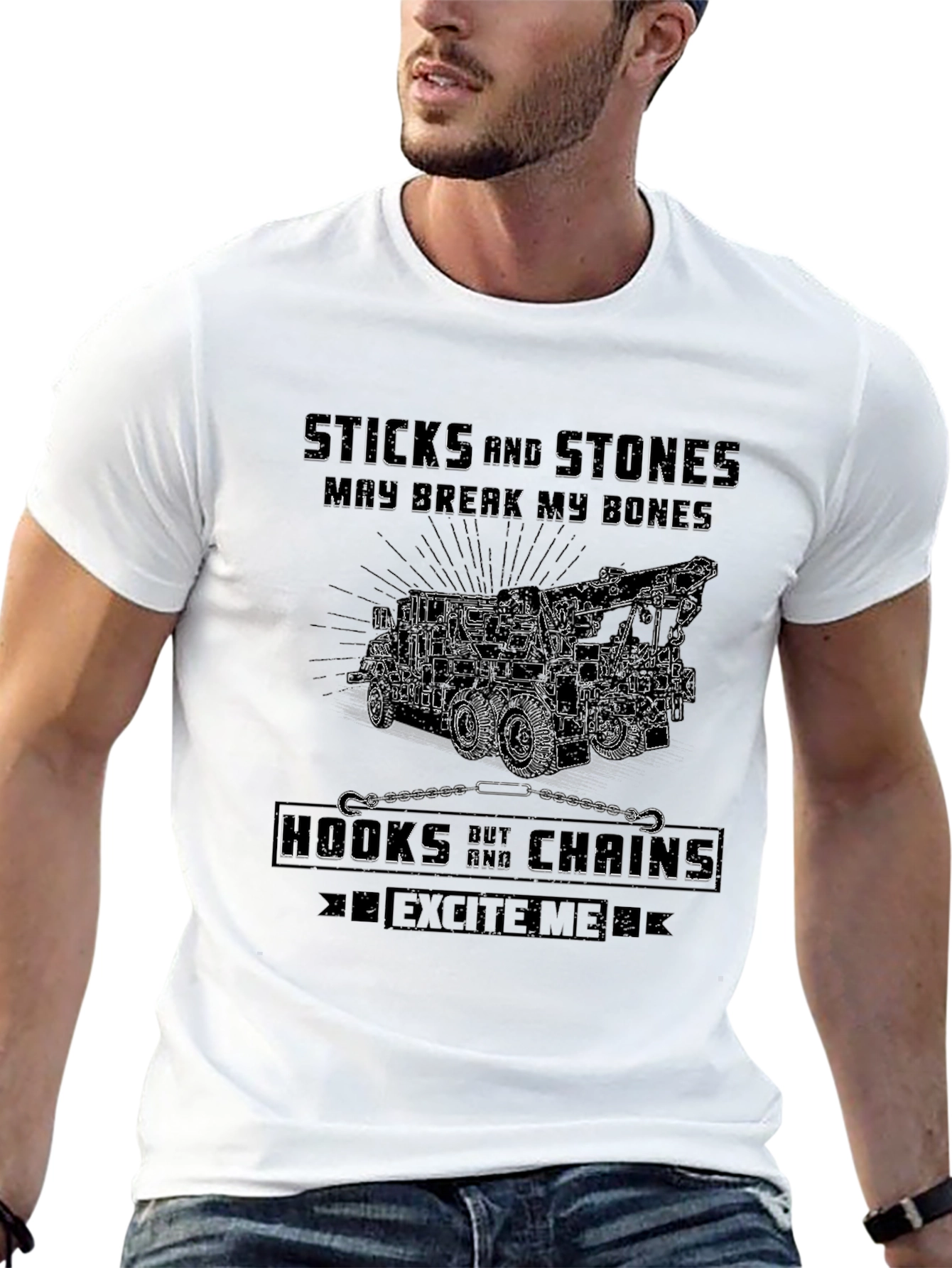 Sticks and Stones Tow Truck T-Shirt